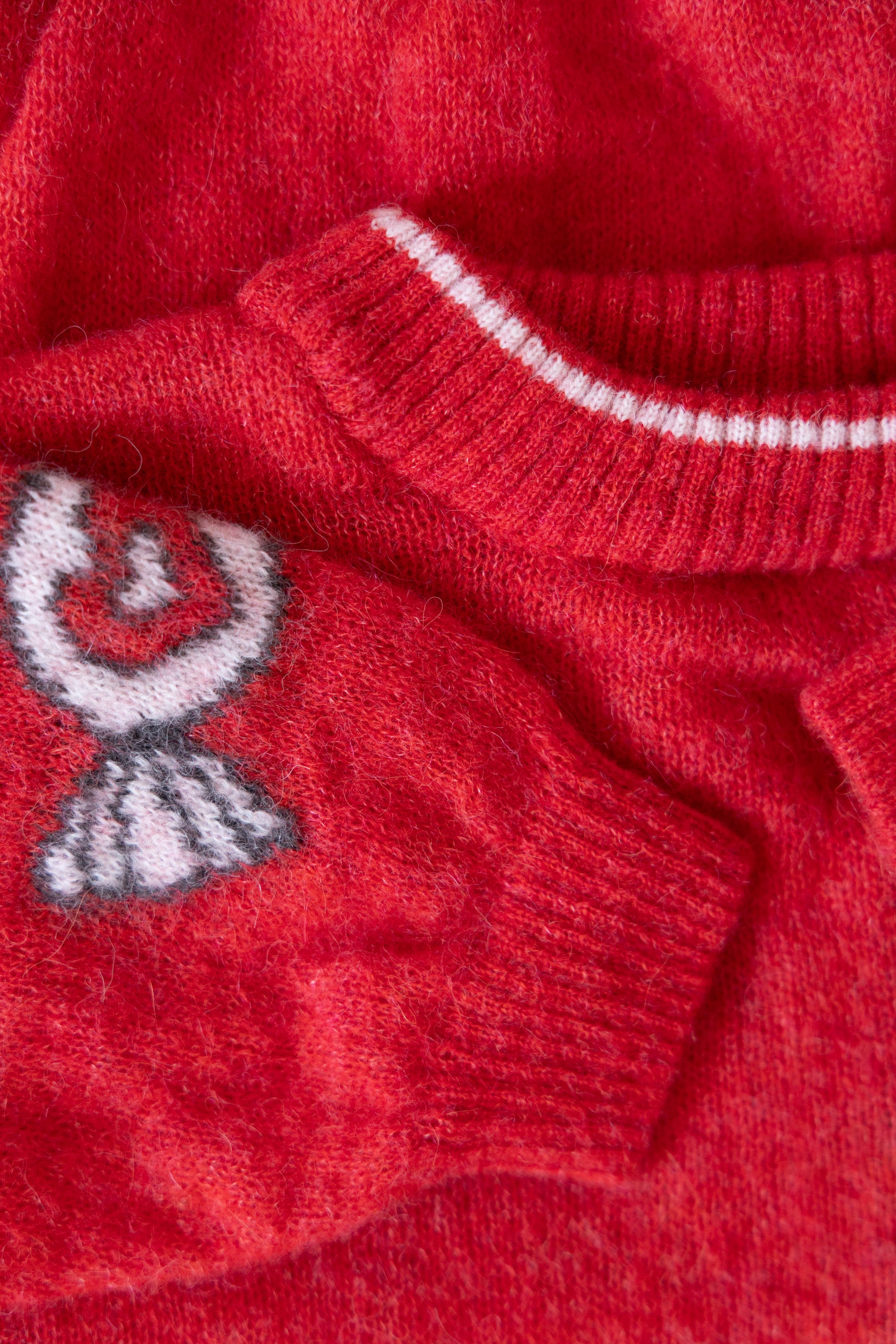 Candy Knit red alpaca wool sweater