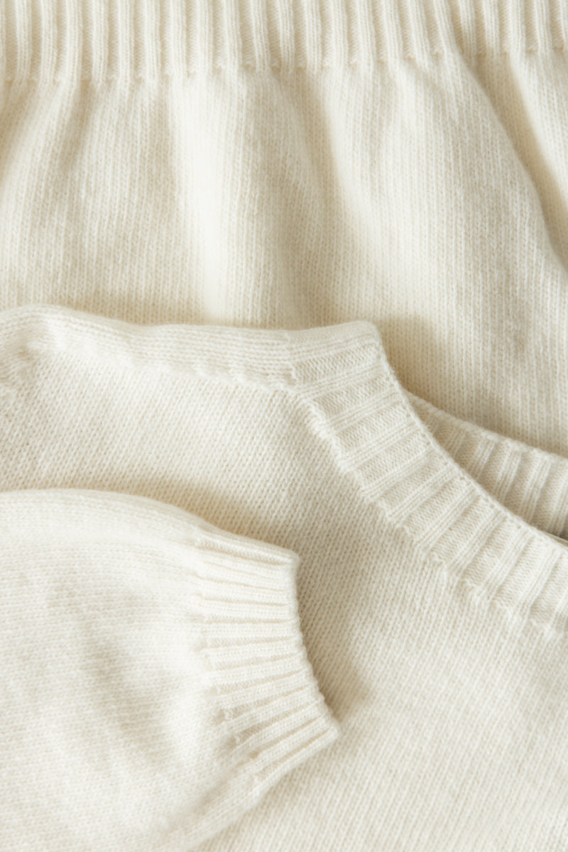 Sweter z wełny merynos elegant flow ecru
