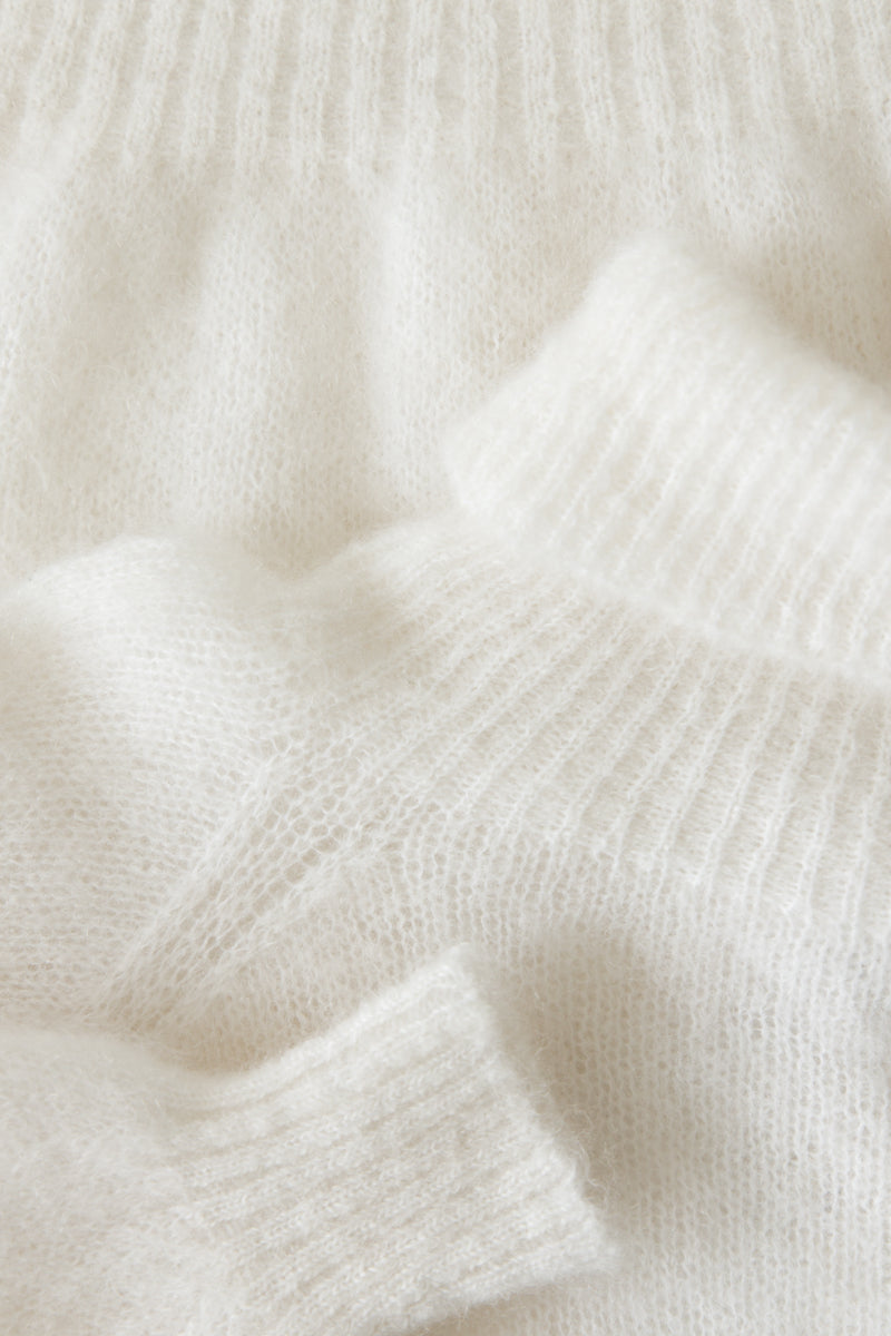 Kid Mohair Whisper ecru Wollpullover