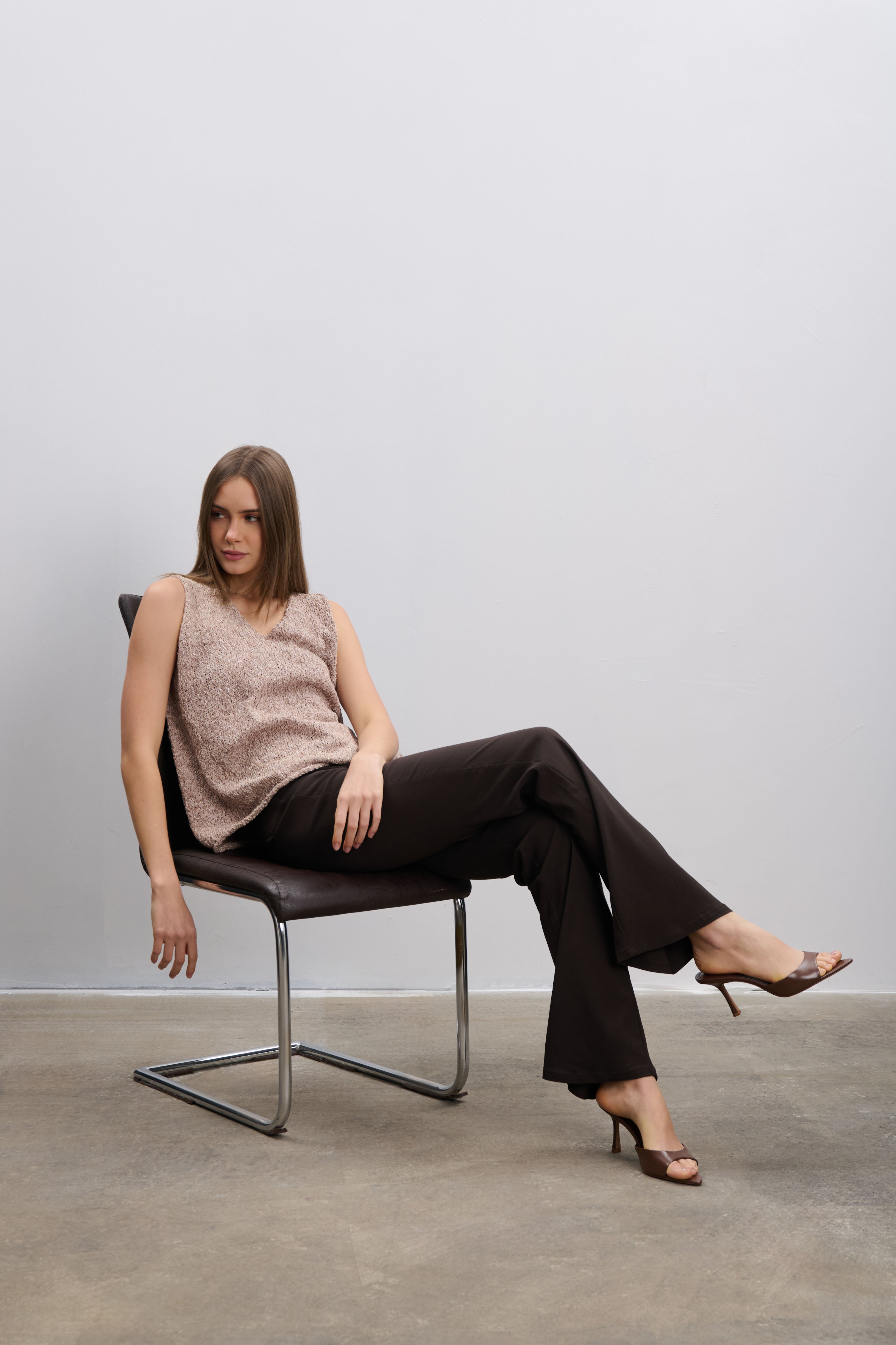 Beiges Oberteil aus Bio-Baumwolle