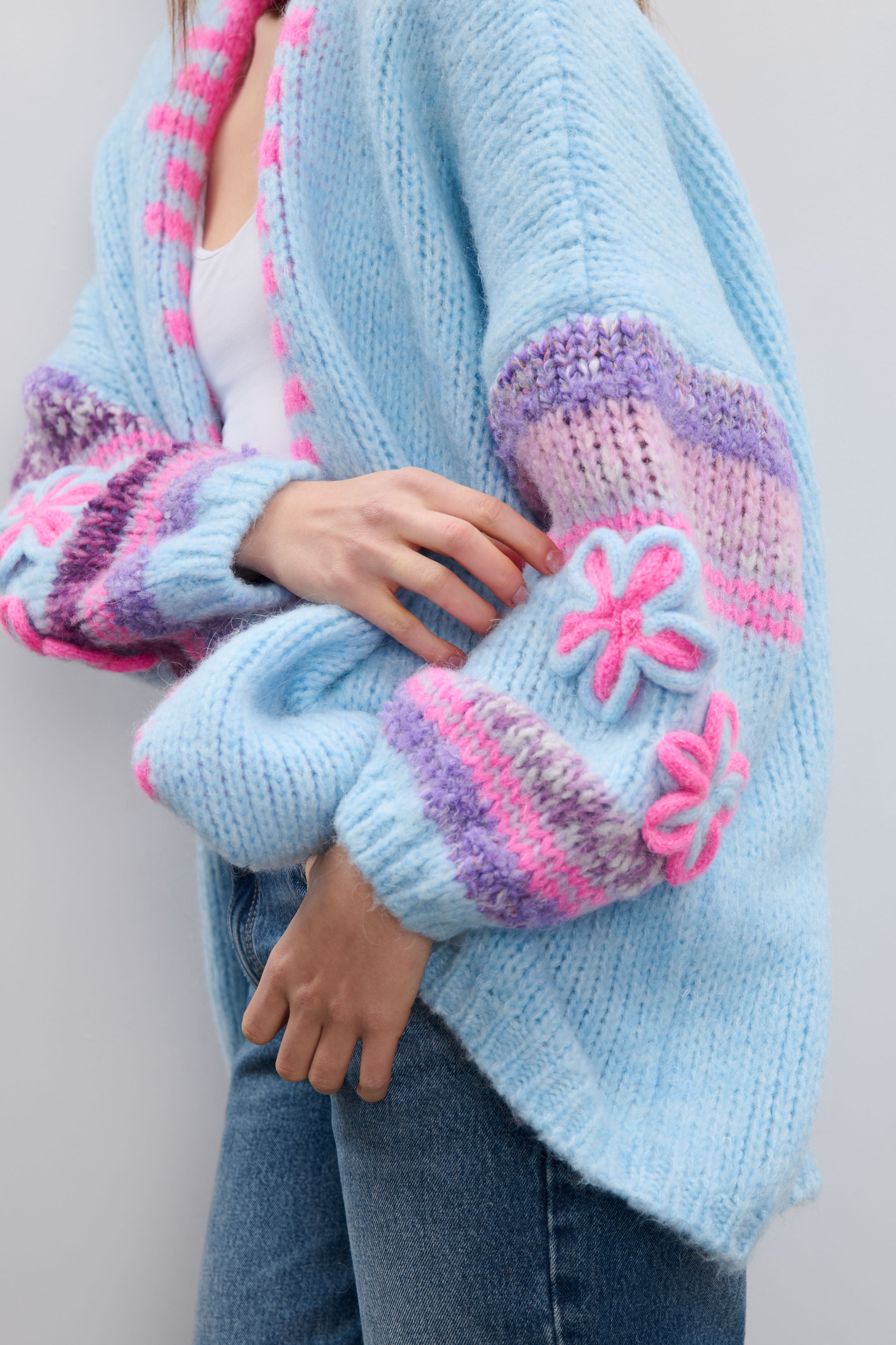 Kardigan Sugar Blossom niebieski