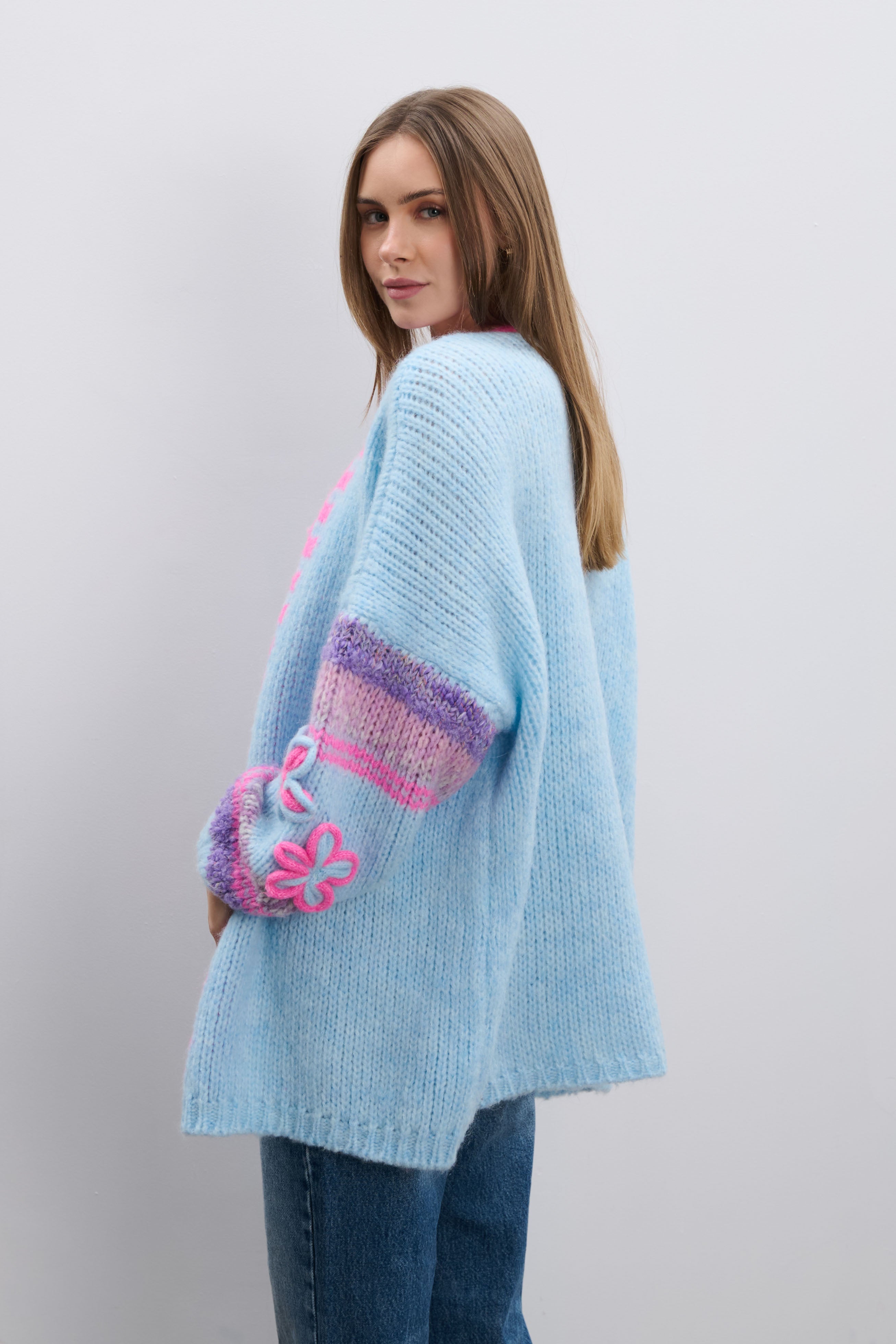 Kardigan Sugar Blossom niebieski