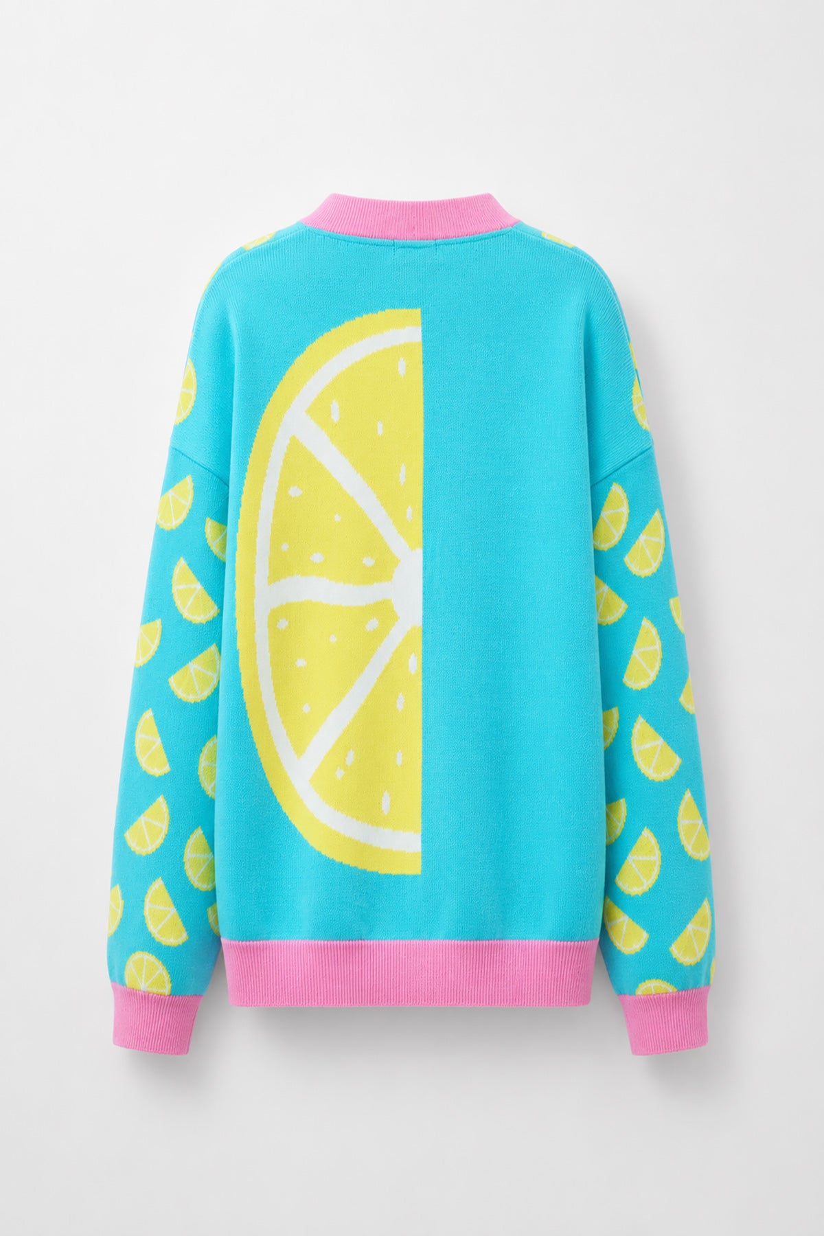 Zitronengelbe Baumwollstrickjacke - Lemon Vibe