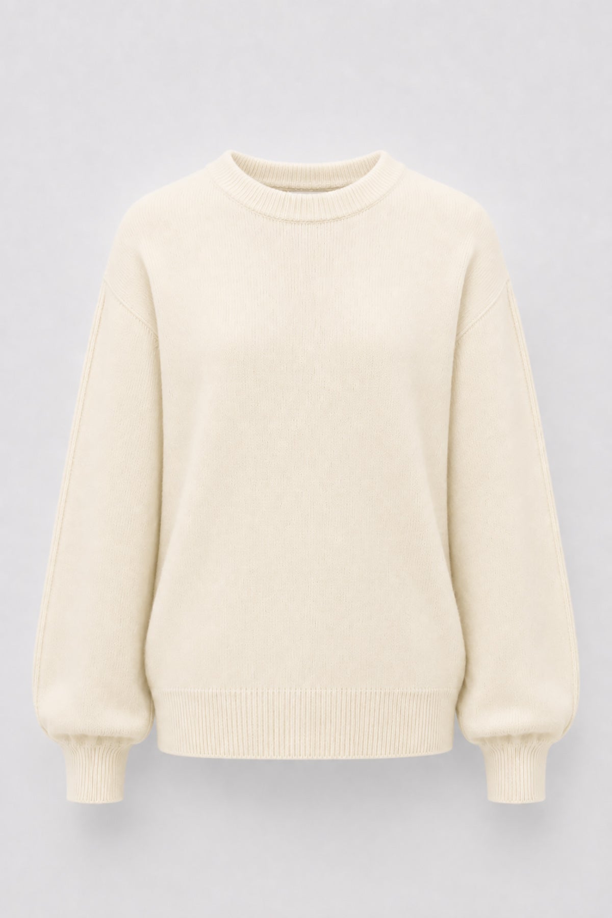 Sweter z kaszmiru i wełny merynos Softscape ecru