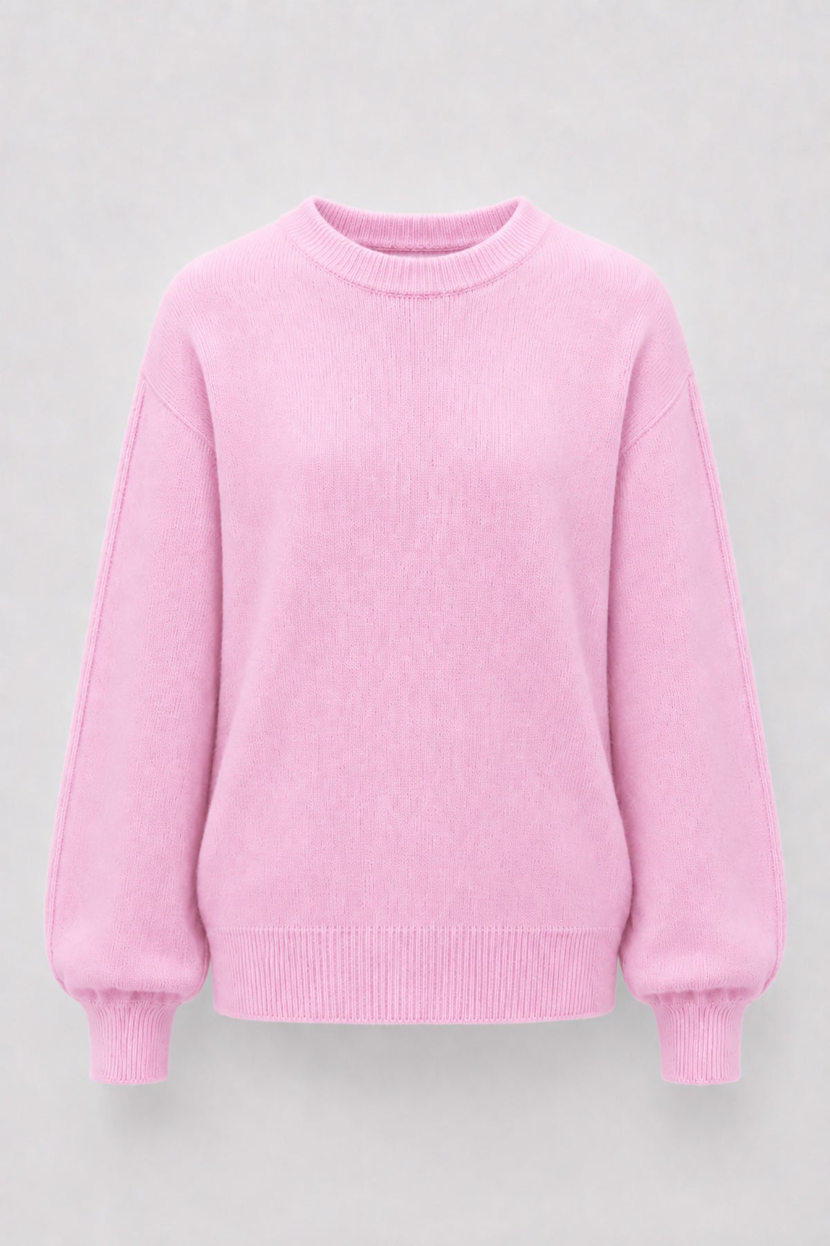 Sweter z kaszmiru i wełny merynos Softscape różowy