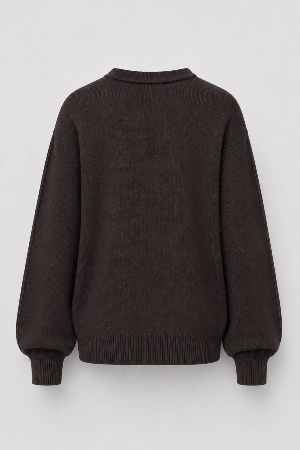 Sweter z kaszmiru i wełny merynos Softscape brązowy