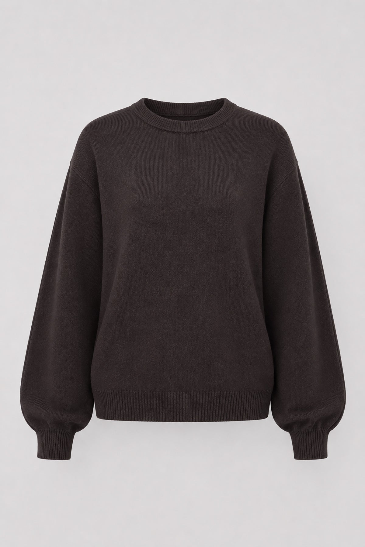 Sweter z kaszmiru i wełny merynos Softscape brązowy
