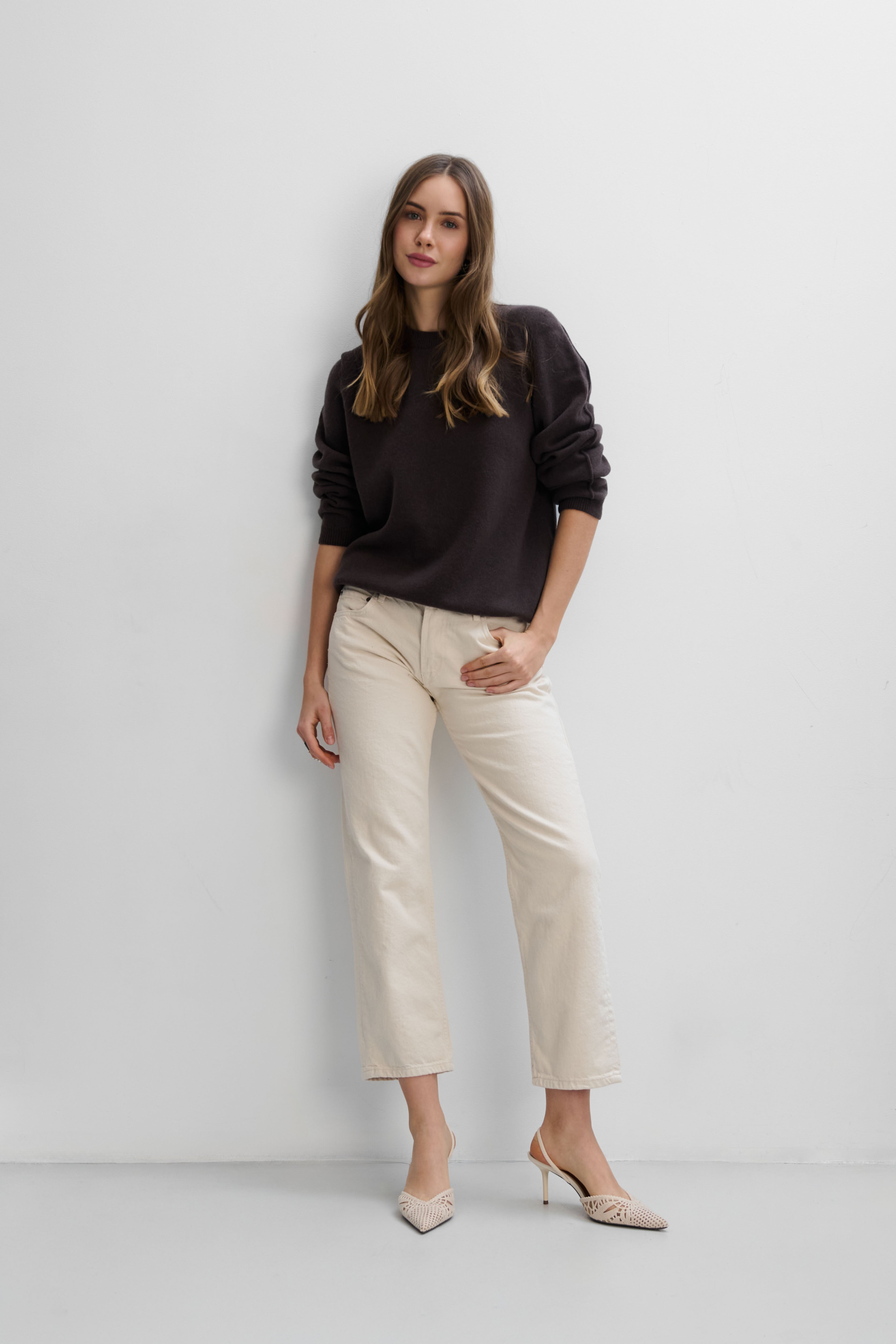 Softscape Cashmere and Merino Wool Sweater Brown