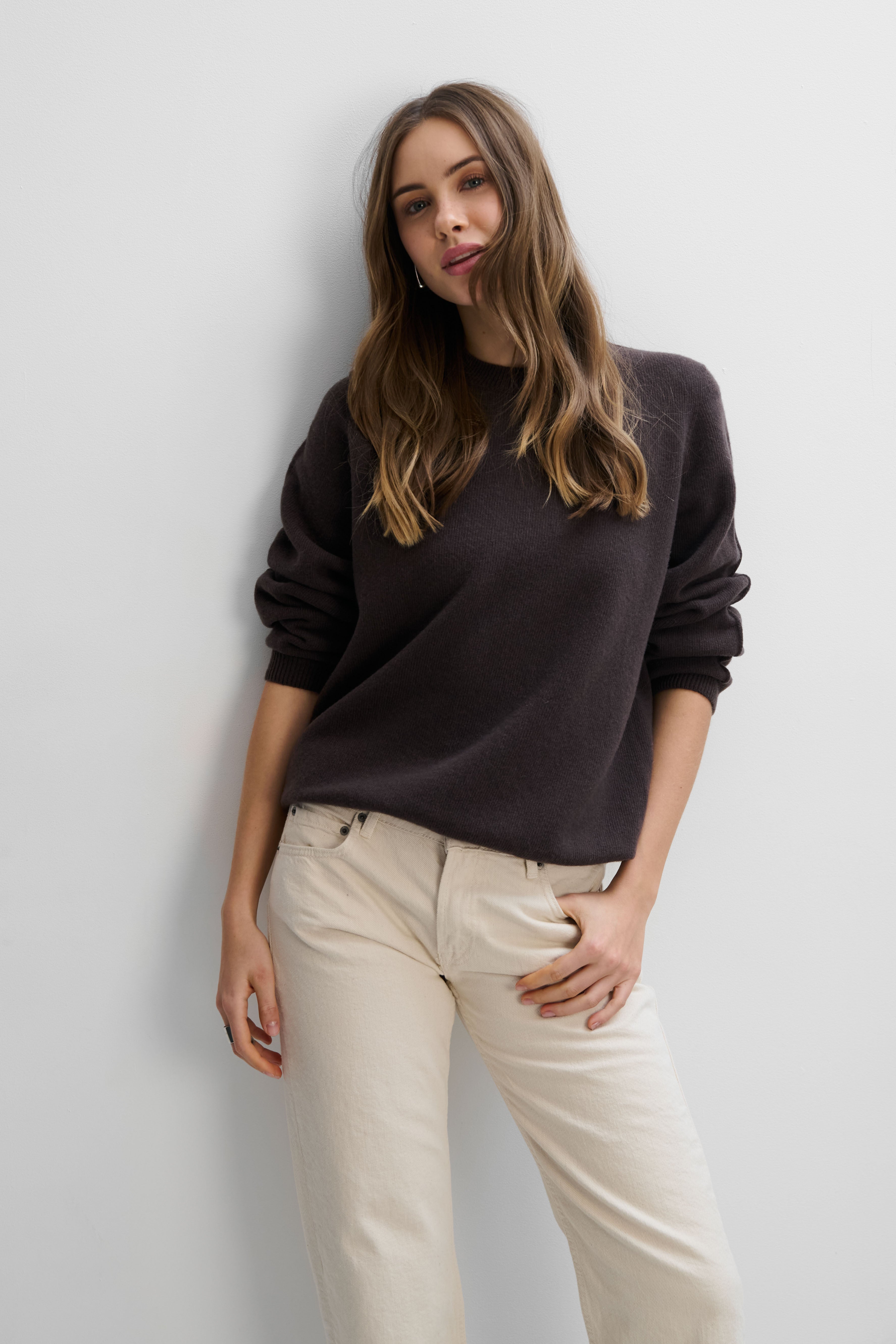 Softscape Cashmere and Merino Wool Sweater Brown