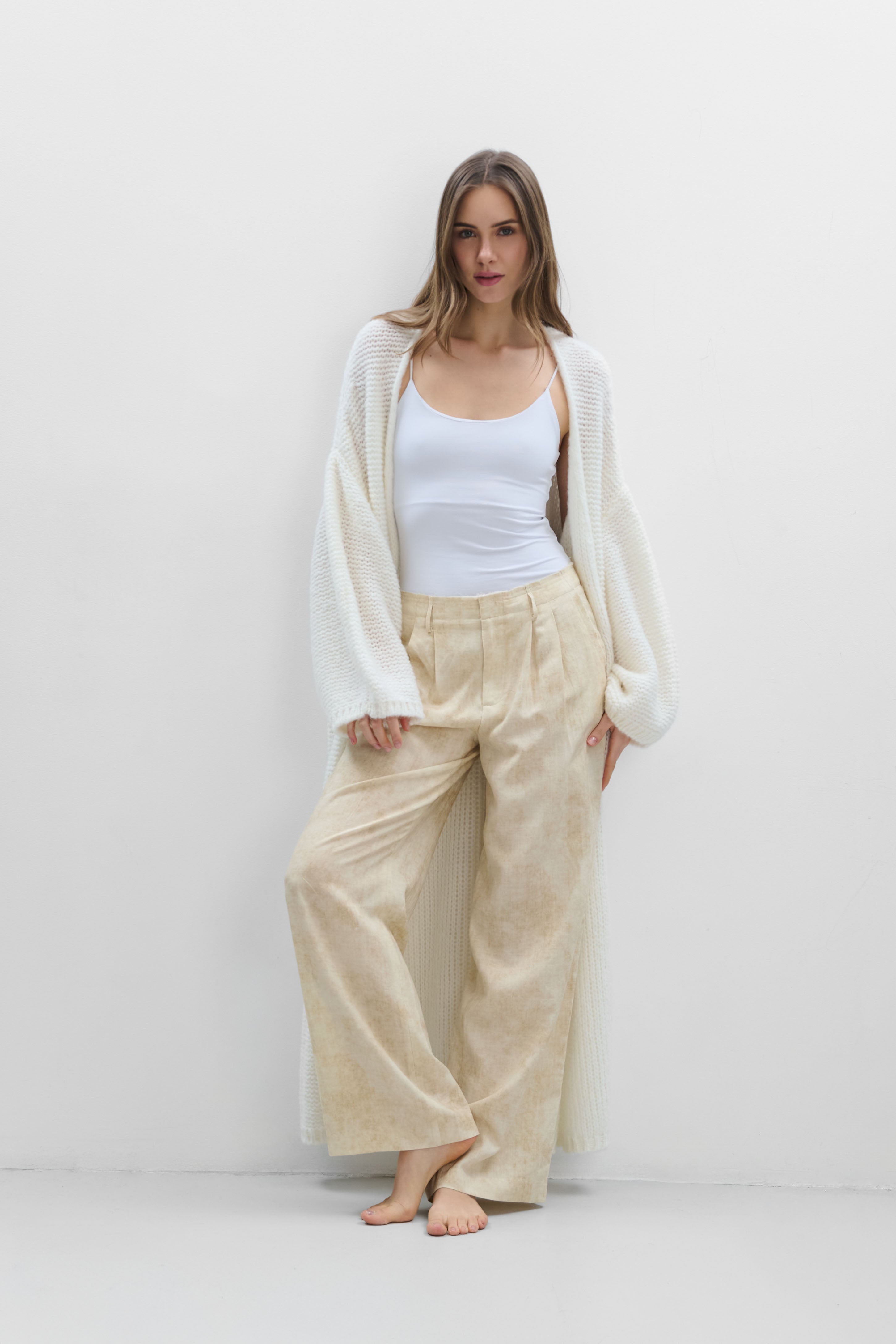 Długi kardigan Cloud Embrace ecru