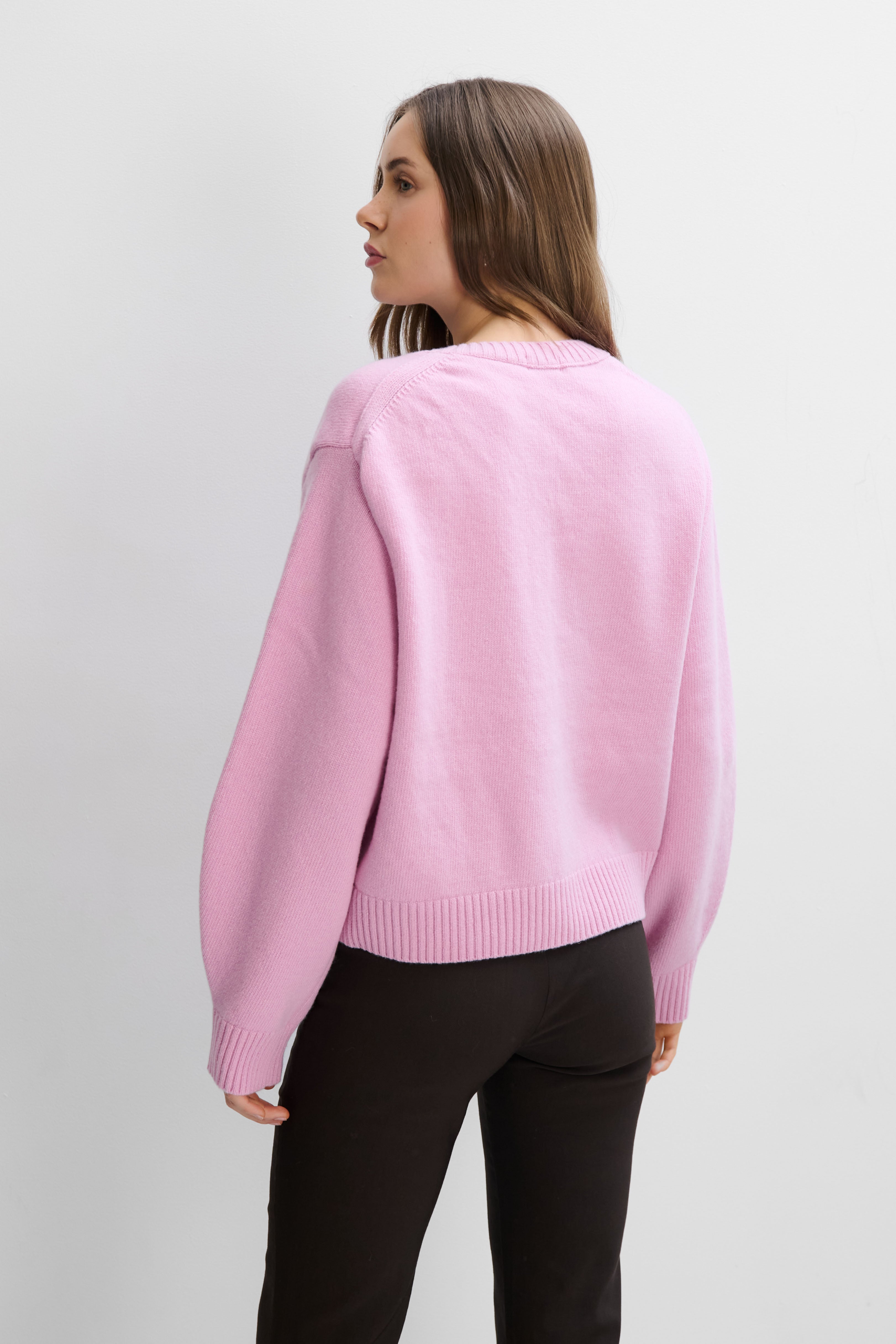 Calm Cashmere and Merino Wool Cardigan Pink