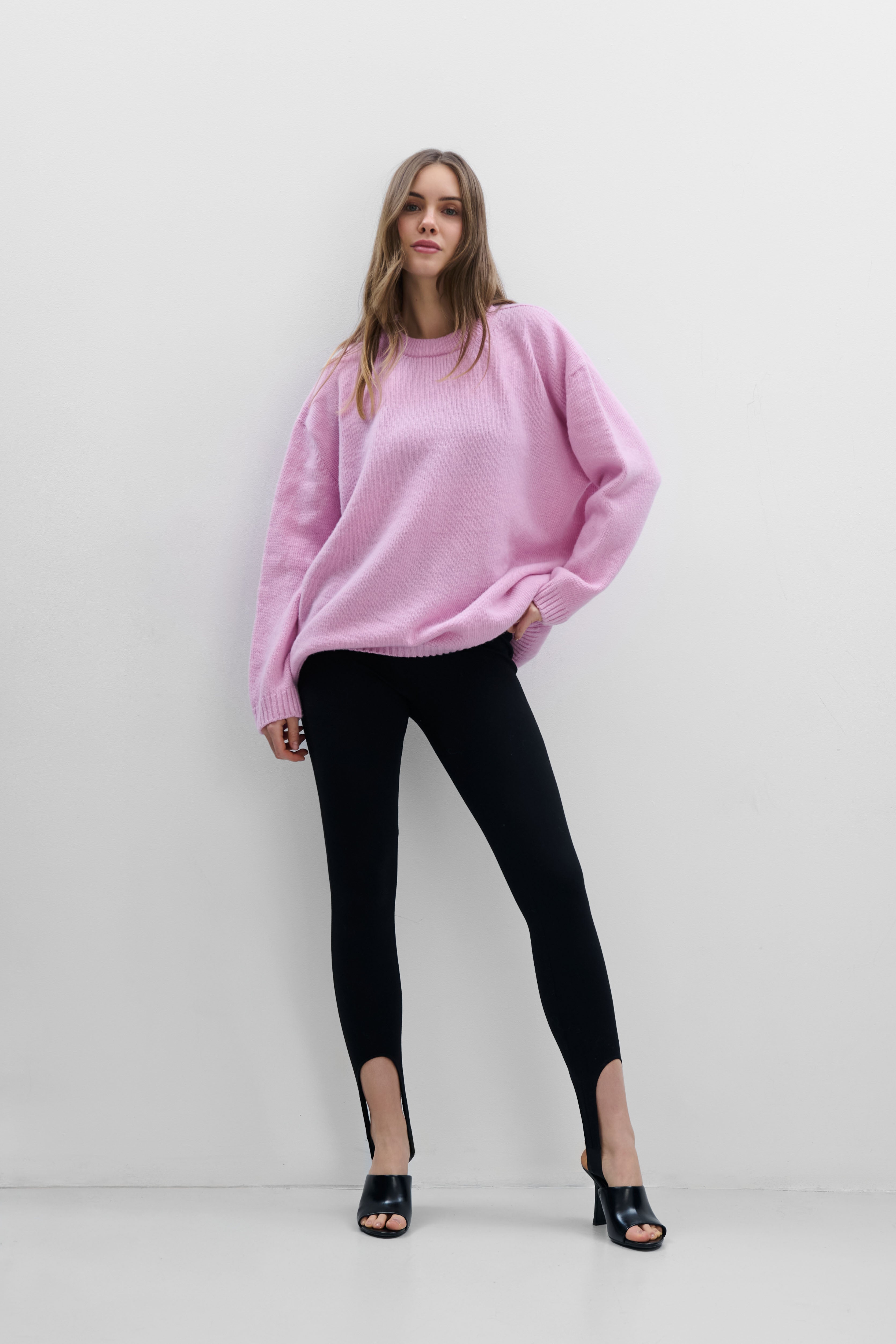 Éloise Pullover aus Kaschmir und Merinowolle, Rosa