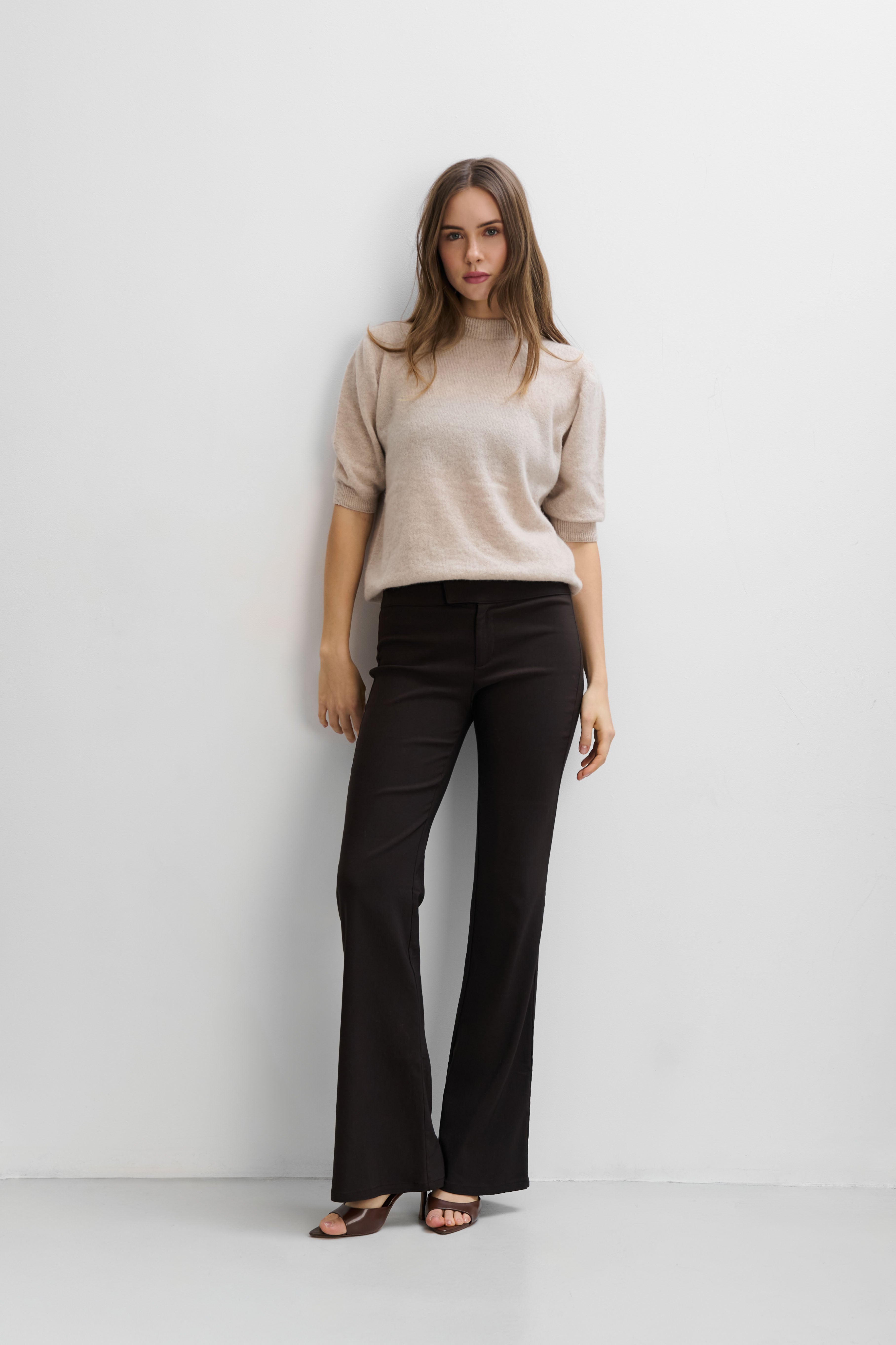 Lumi beige cashmere blouse