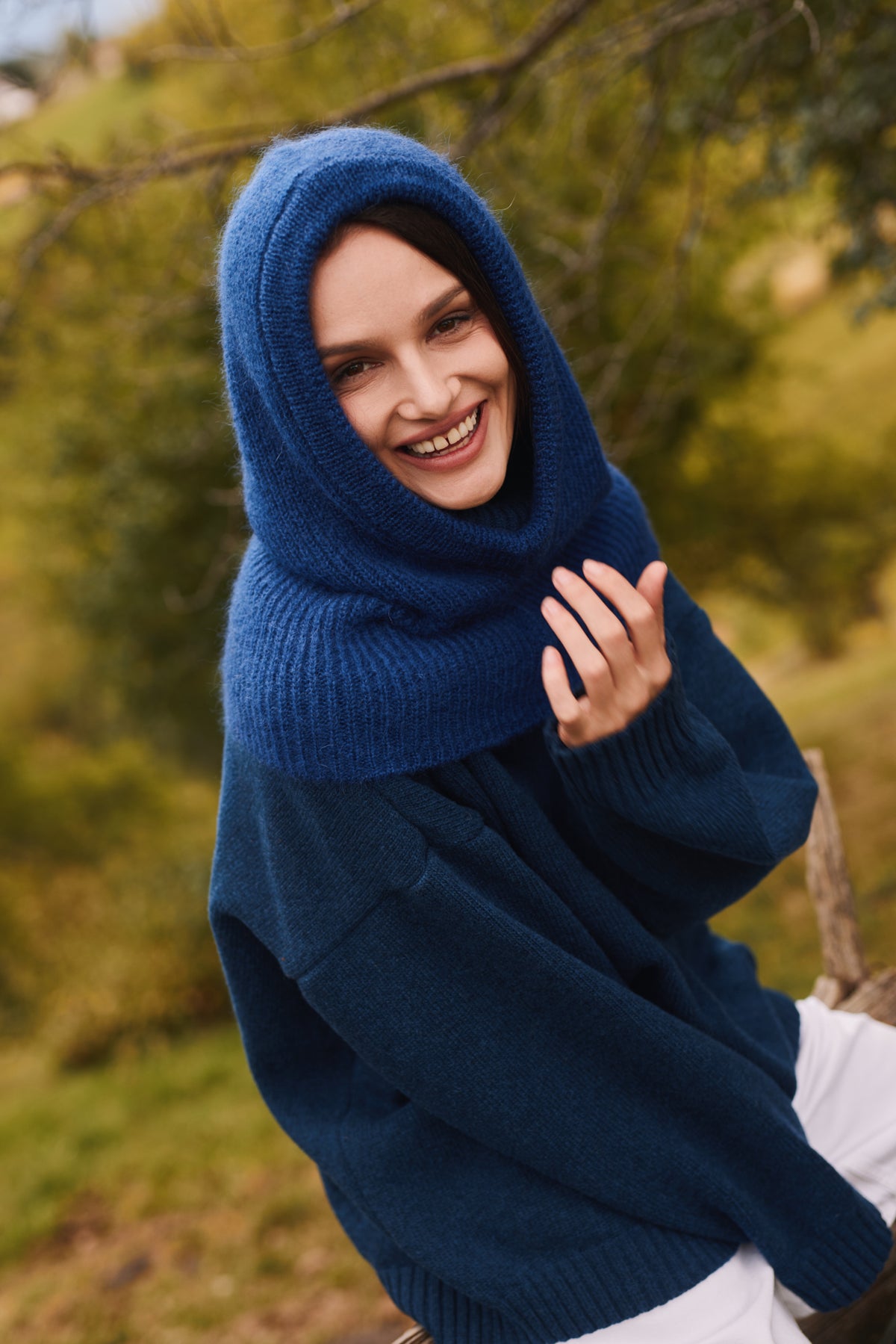 Balaclava z kid moheru Névia granat