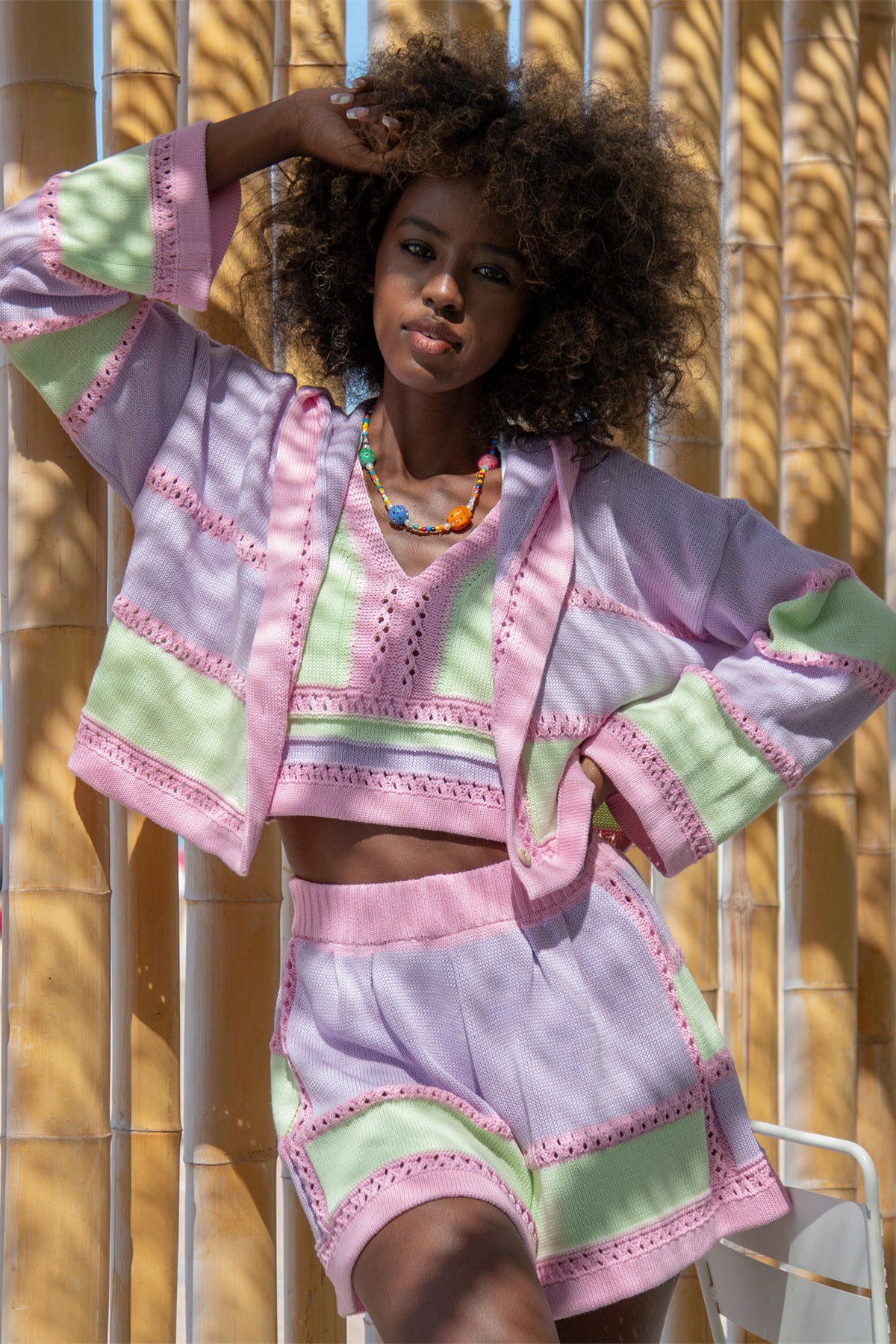 Bawełniana bluza z kapturem mglisty fiolet - 1