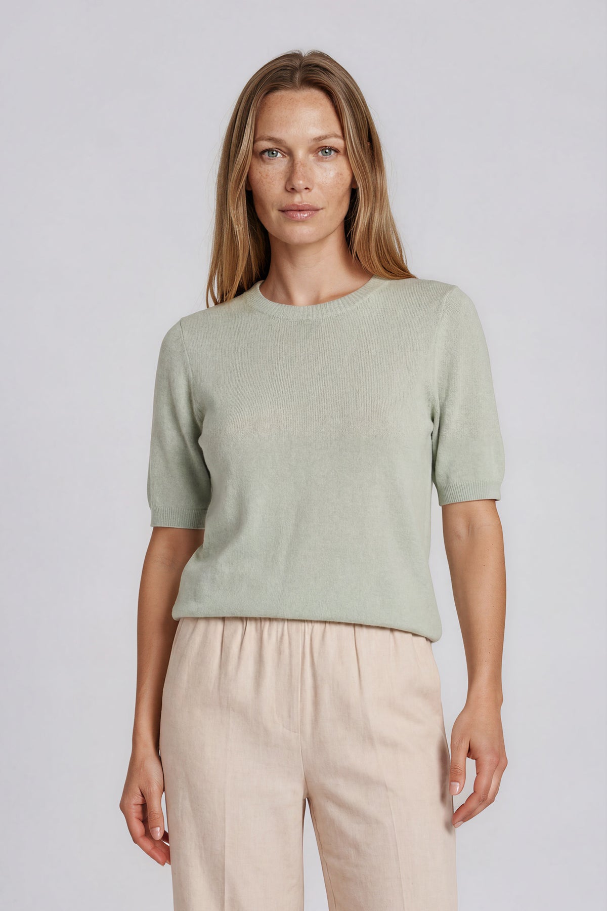 Bluzka z jedwabiu Bare Silk pistacja