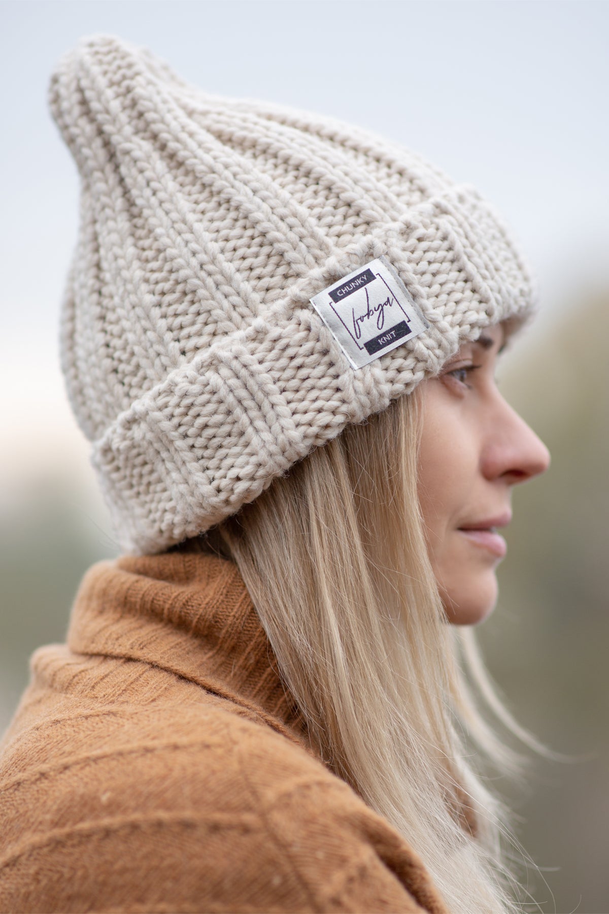 Czapka Chunky Knit beżowy - 3