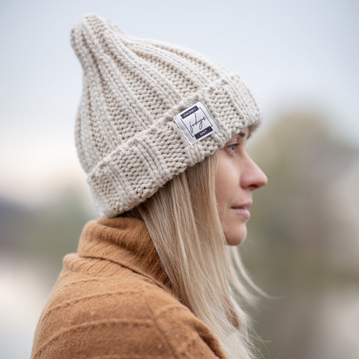 Czapka Chunky Knit beżowy - 4