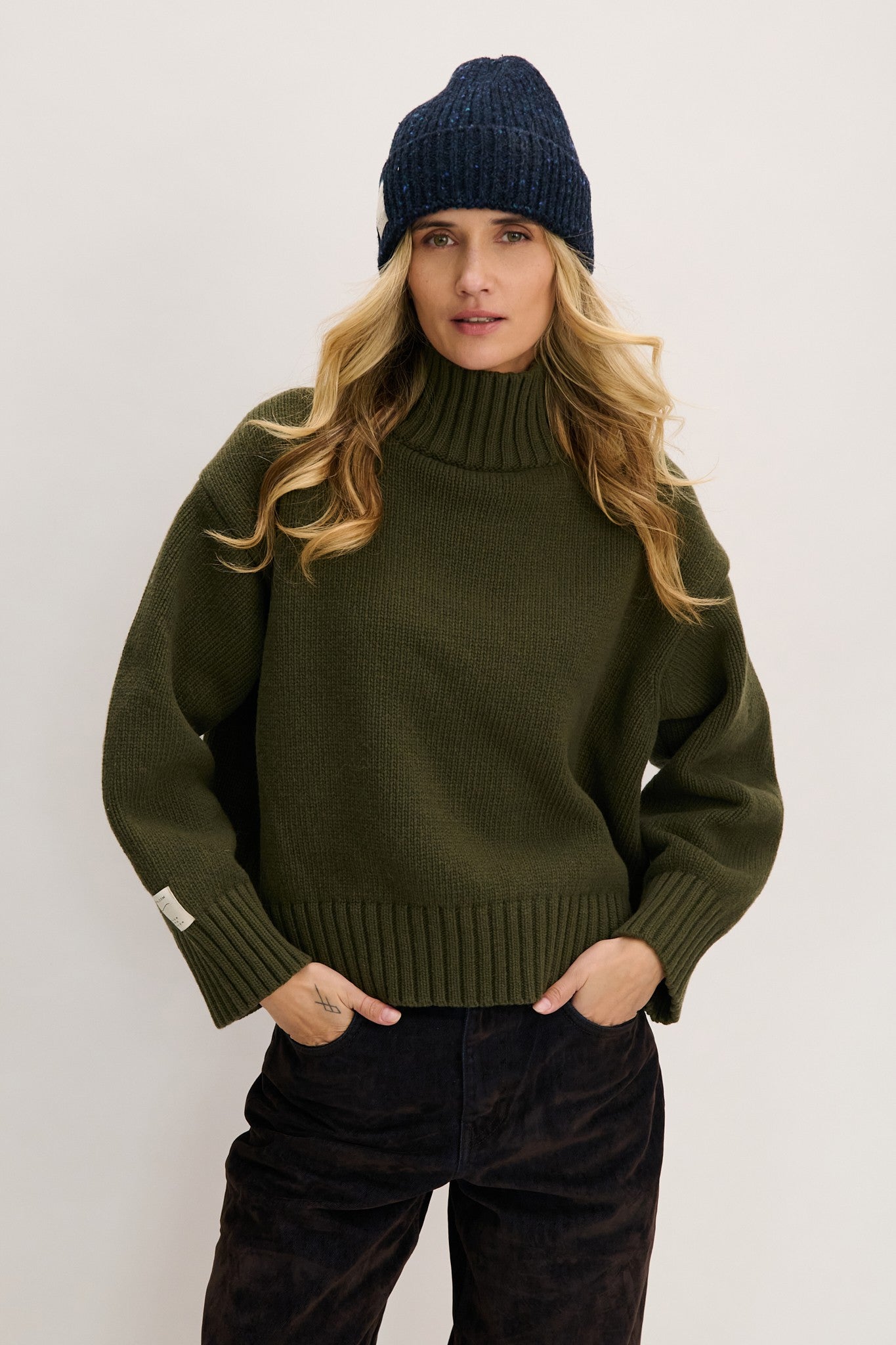 Czapka wełniana MIDNIGHT SKY granatowy - 13