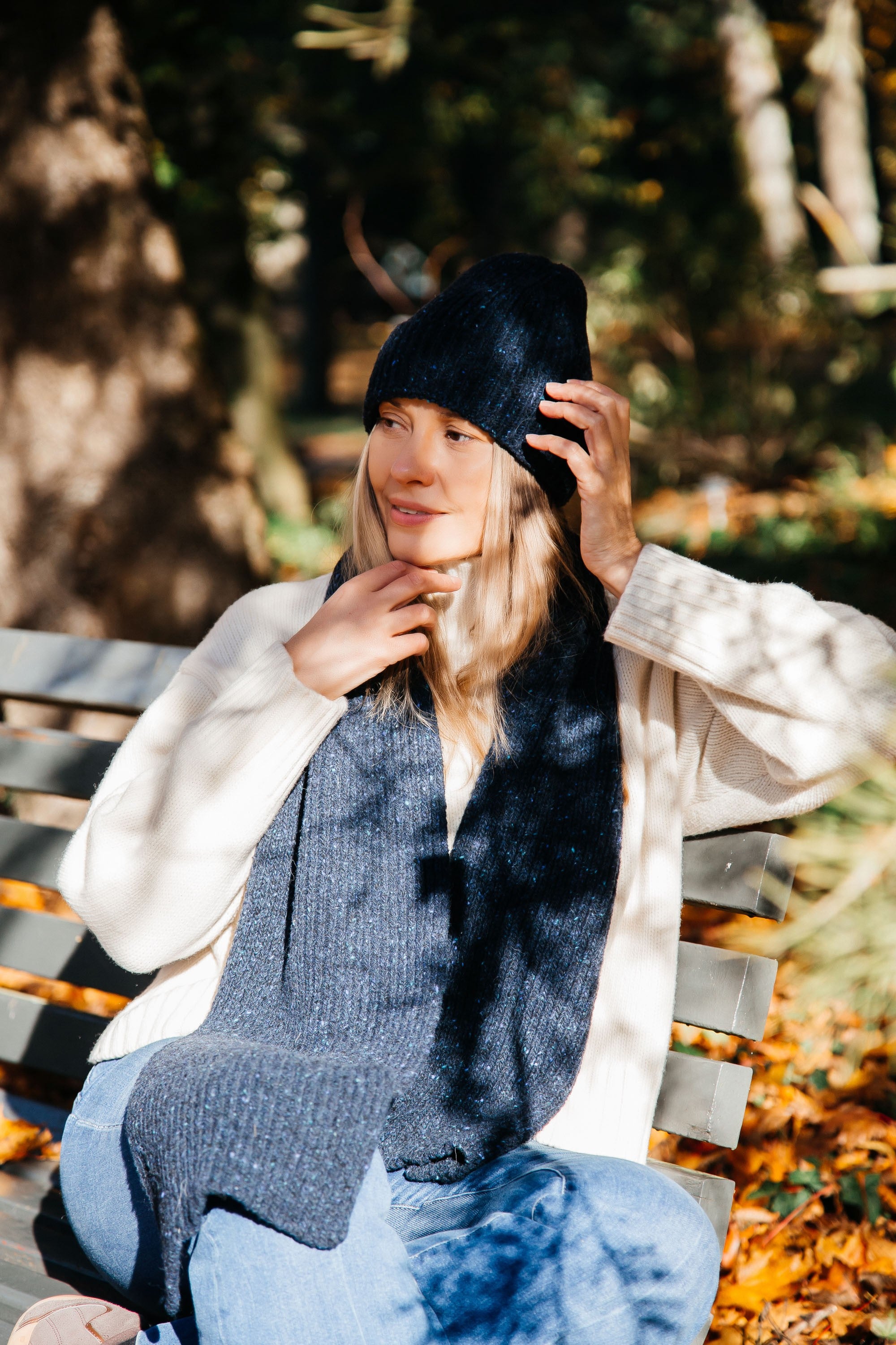 Czapka wełniana MIDNIGHT SKY granatowy - 2