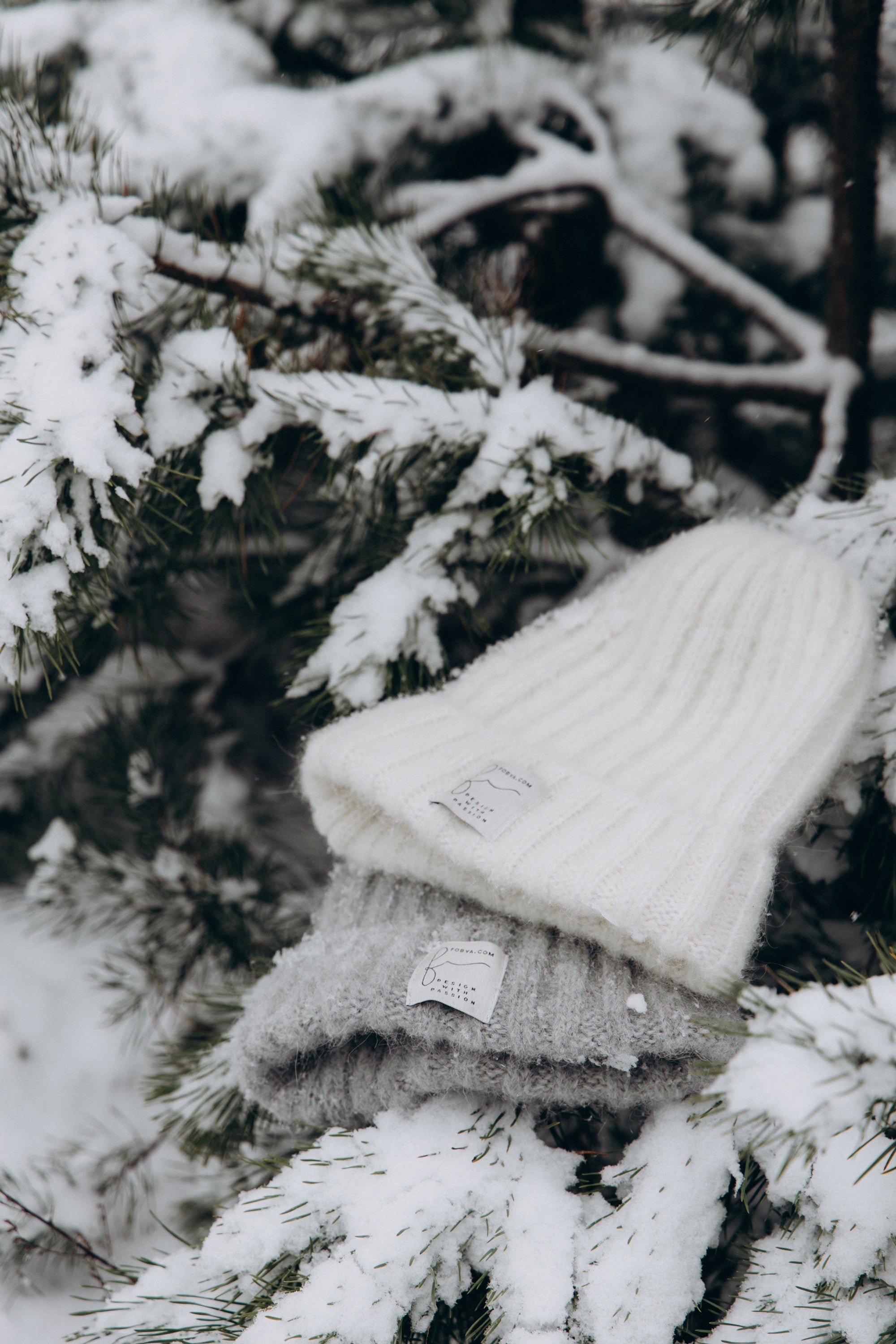 Czapka z wełny alpaki Snow Kiss ecru - 8