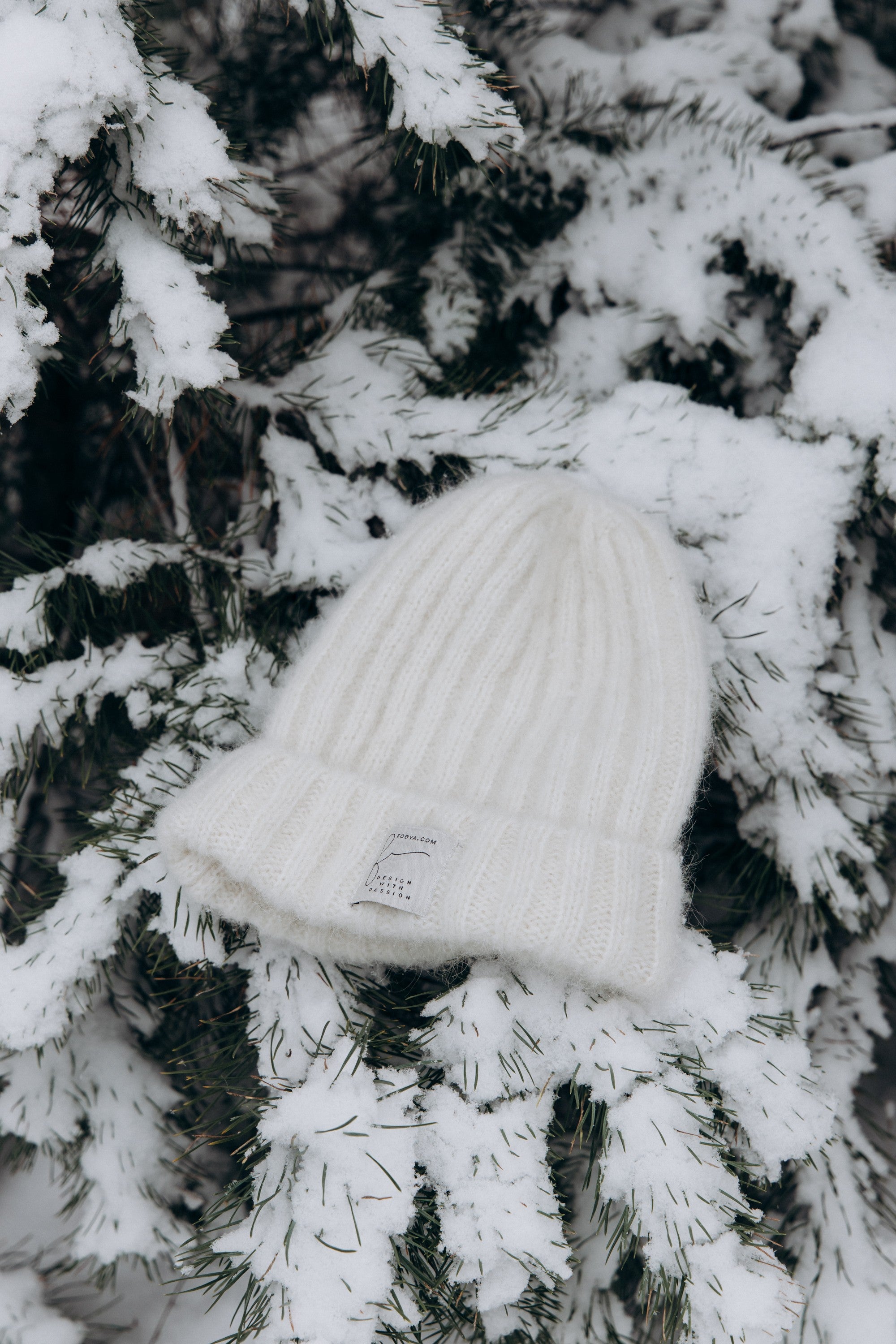 Czapka z wełny alpaki Snow Kiss ecru - 7