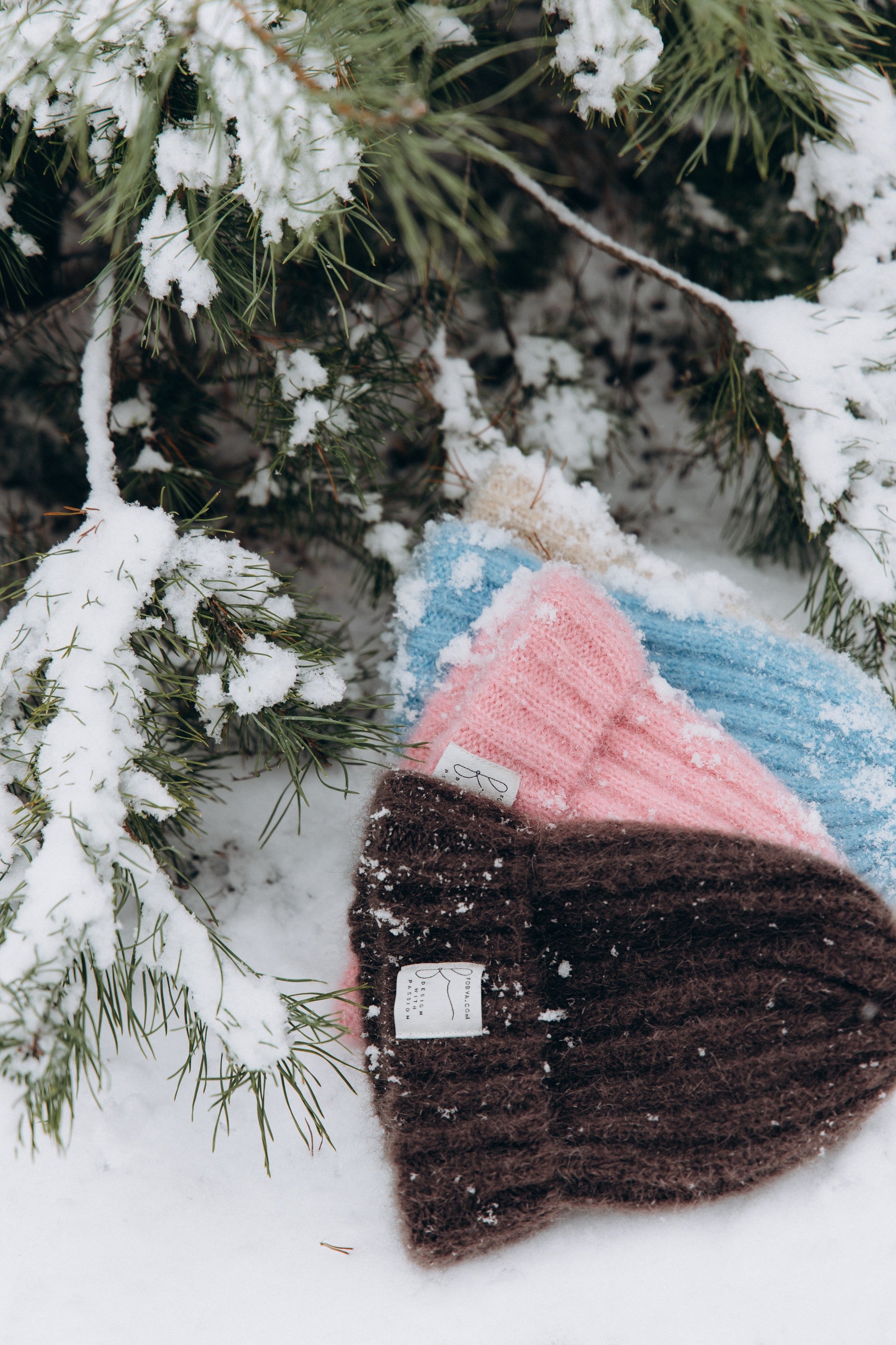 Czapka z wełny alpaki Snow Kiss różowy - 8