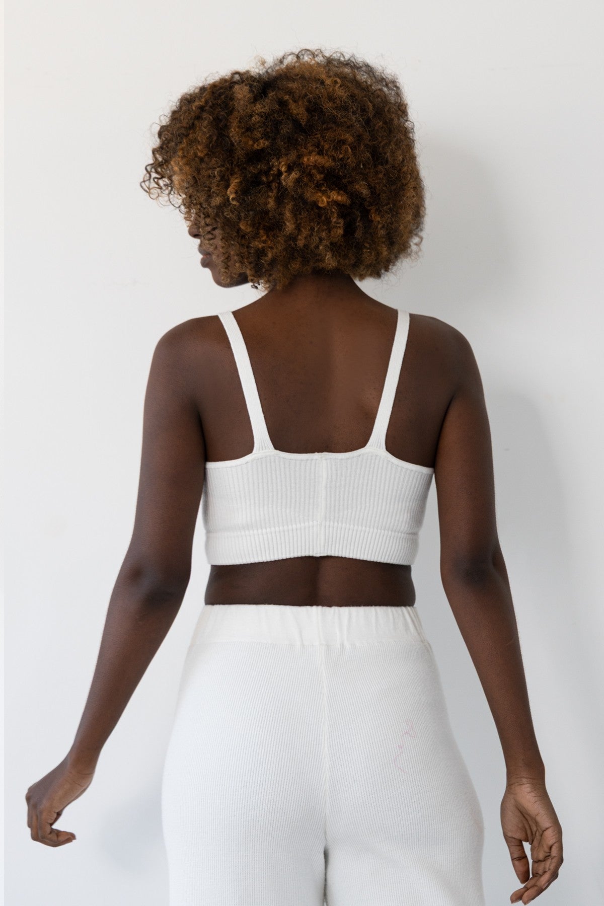 Dzianinowy top ecru - 2