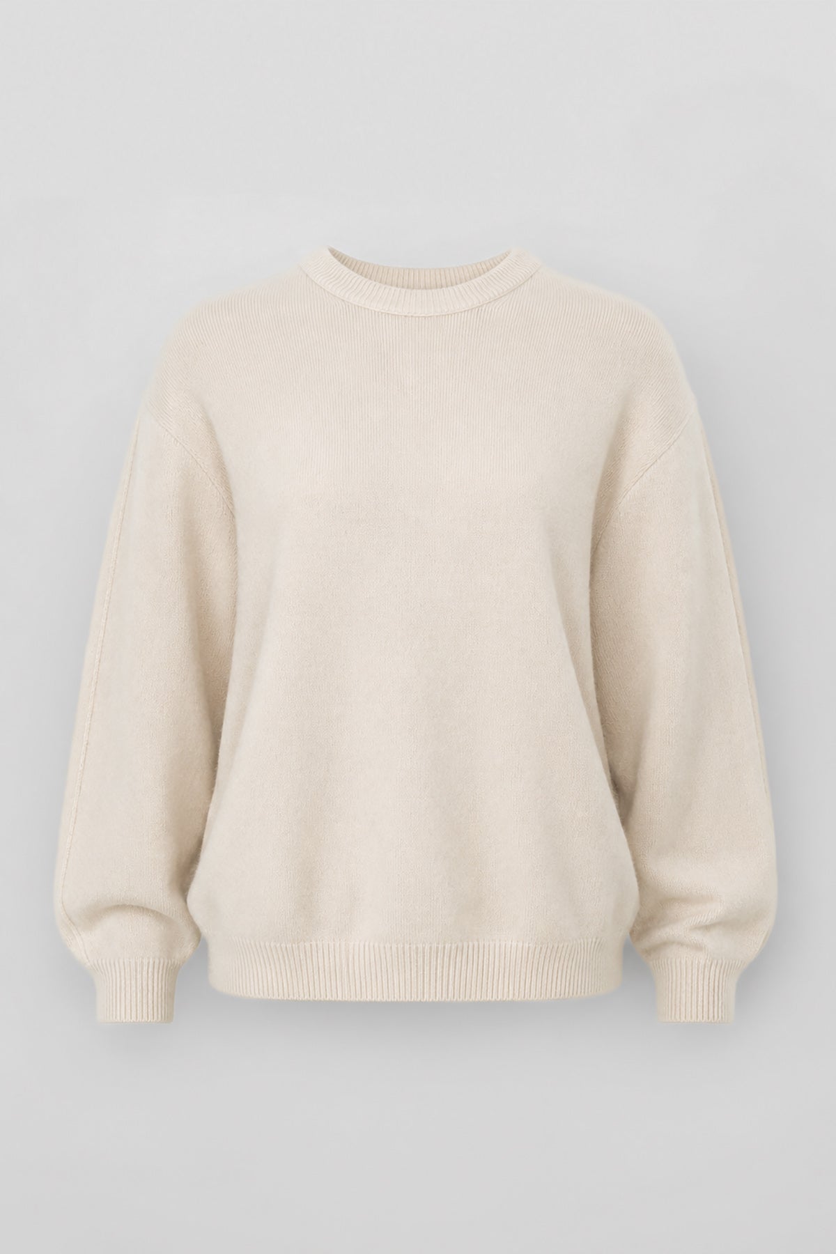 Sweter z kaszmiru i wełny merynos Softscape beżowy