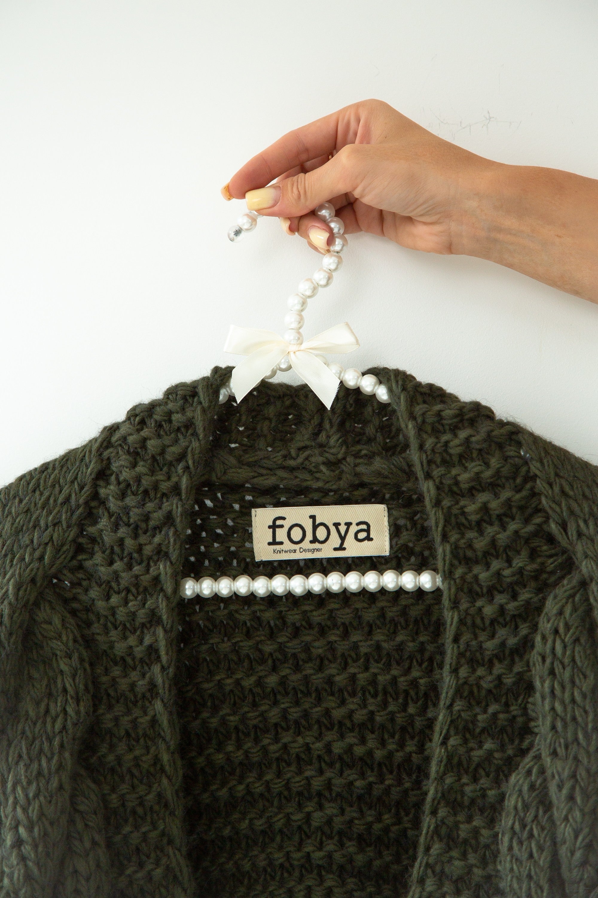 Kardigan bomberka CHUNKY KNIT oliwka oliwkowy - 8