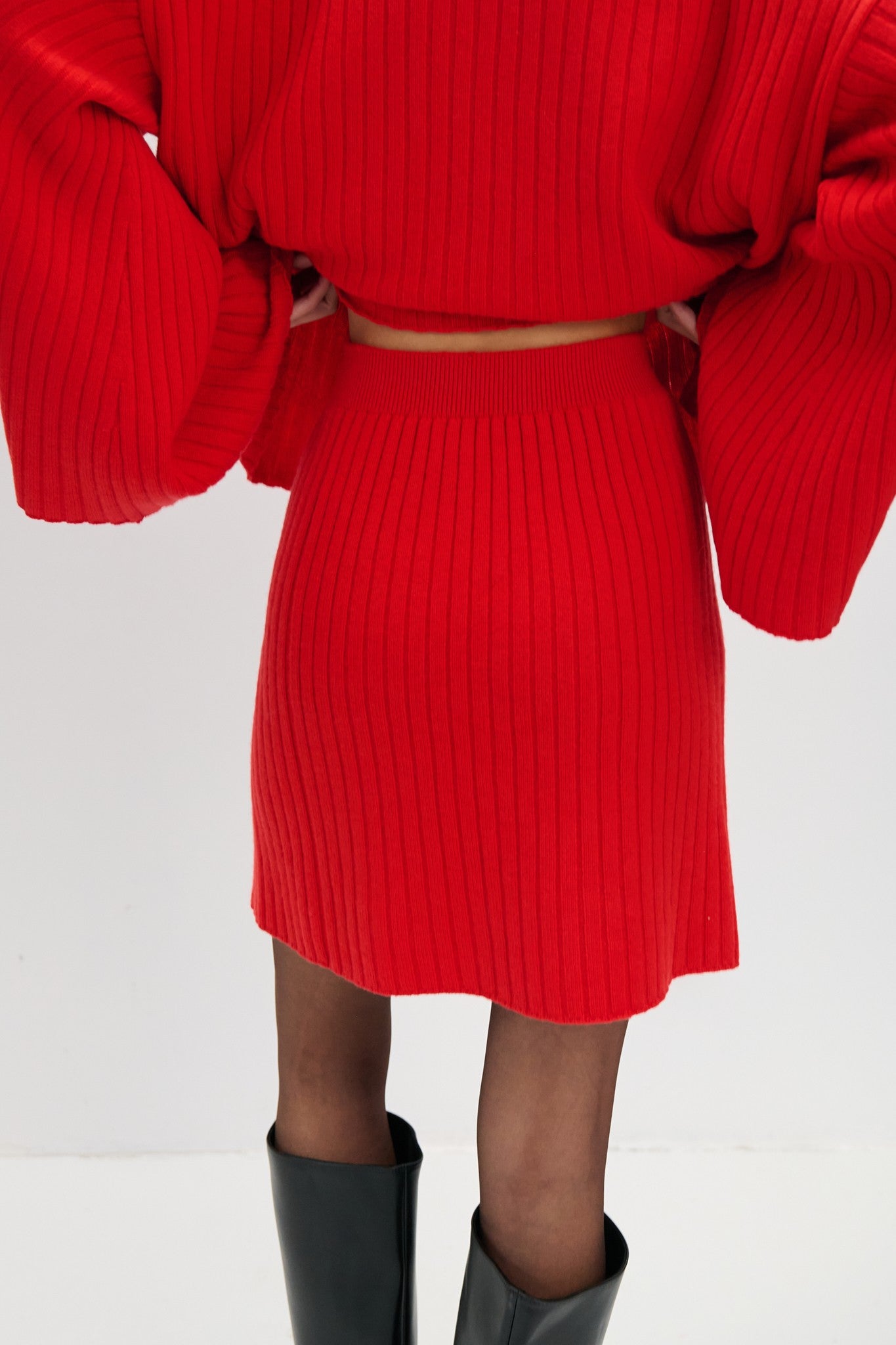 Spódnica z kaszmiru Cashmere Pure Love czerwony - 3