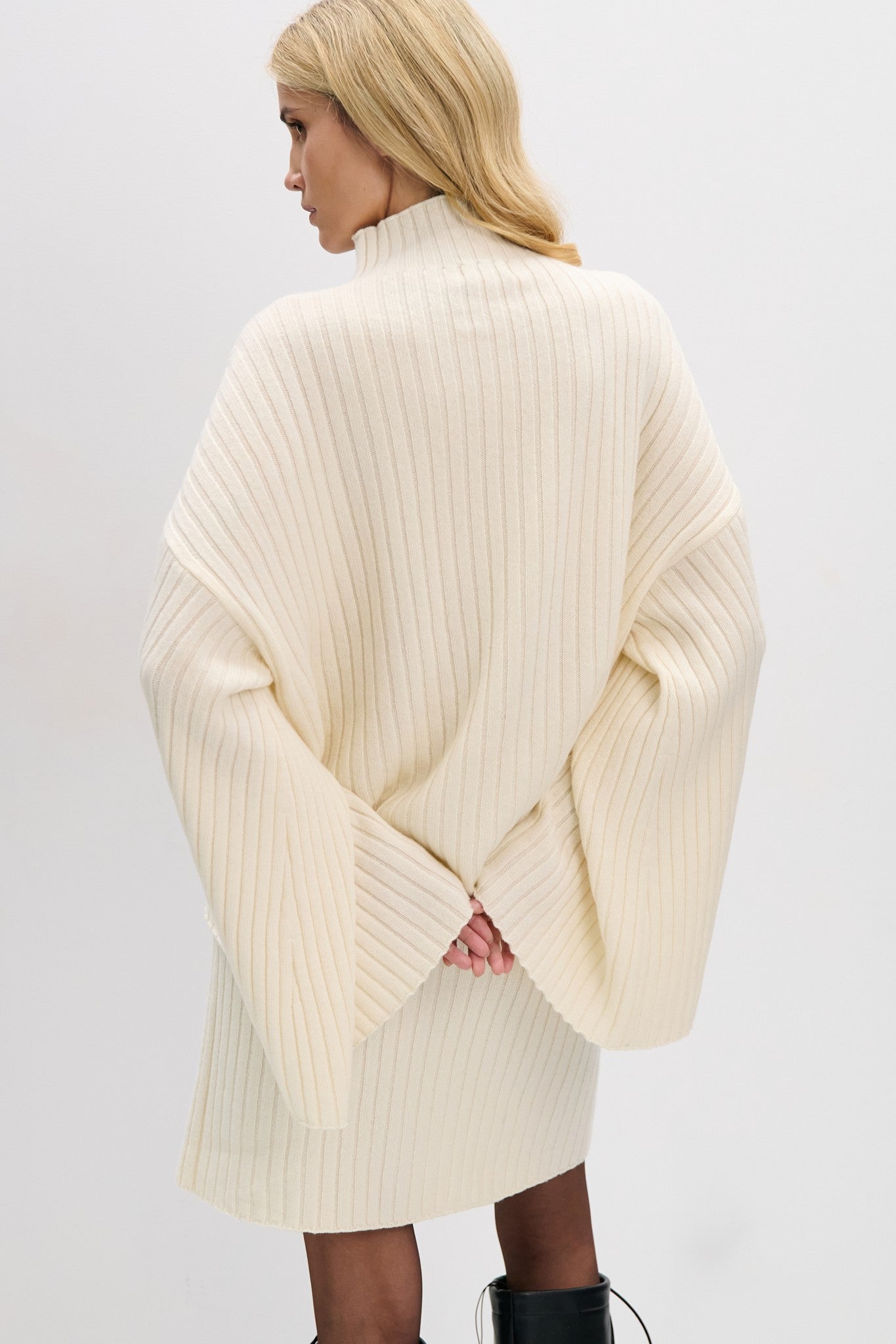 Spódnica z kaszmiru Cashmere Pure Love ecru - 6