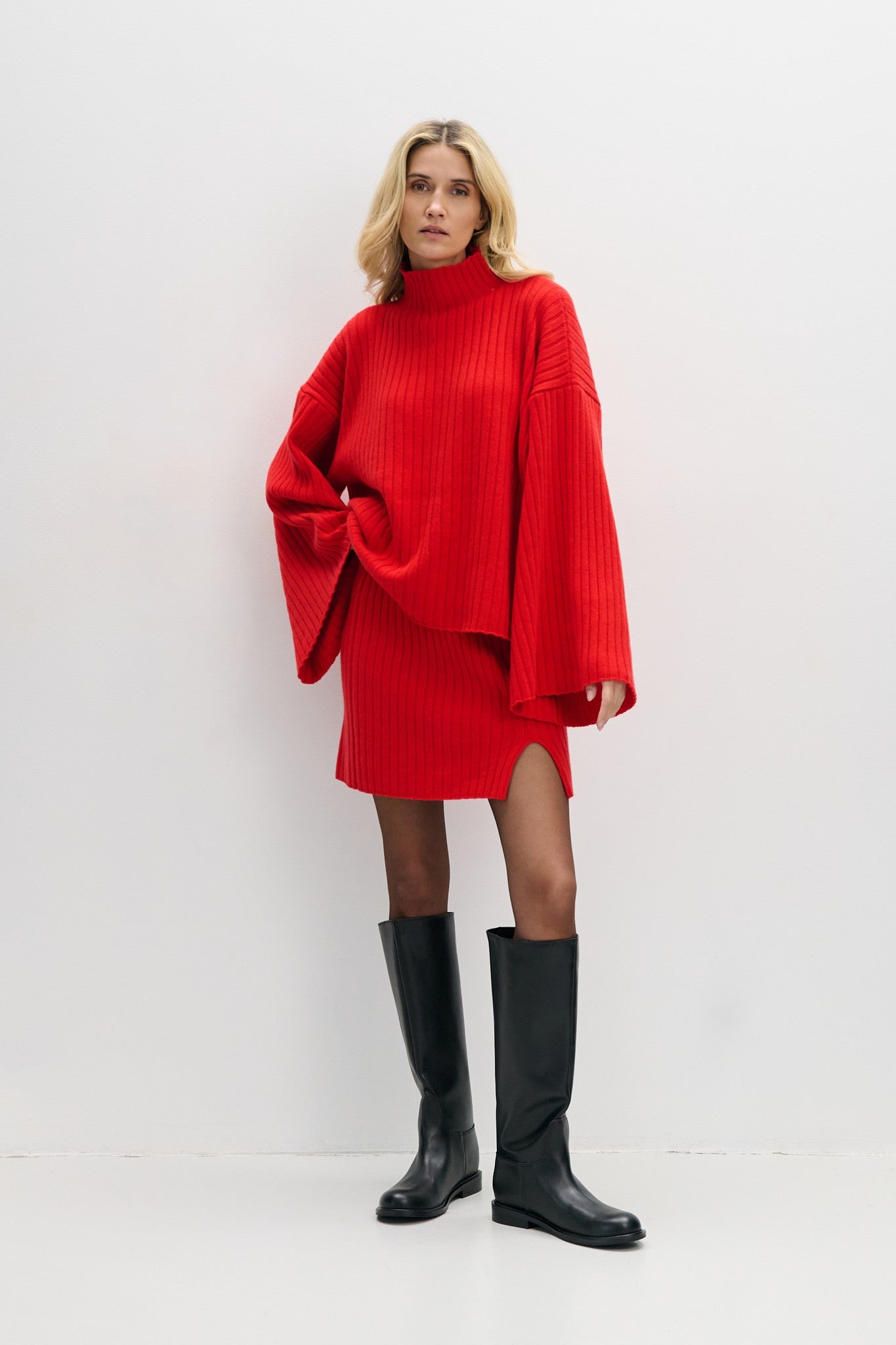 Sweter z kaszmiru CASHMERE PURE LOVE czerwony - 6