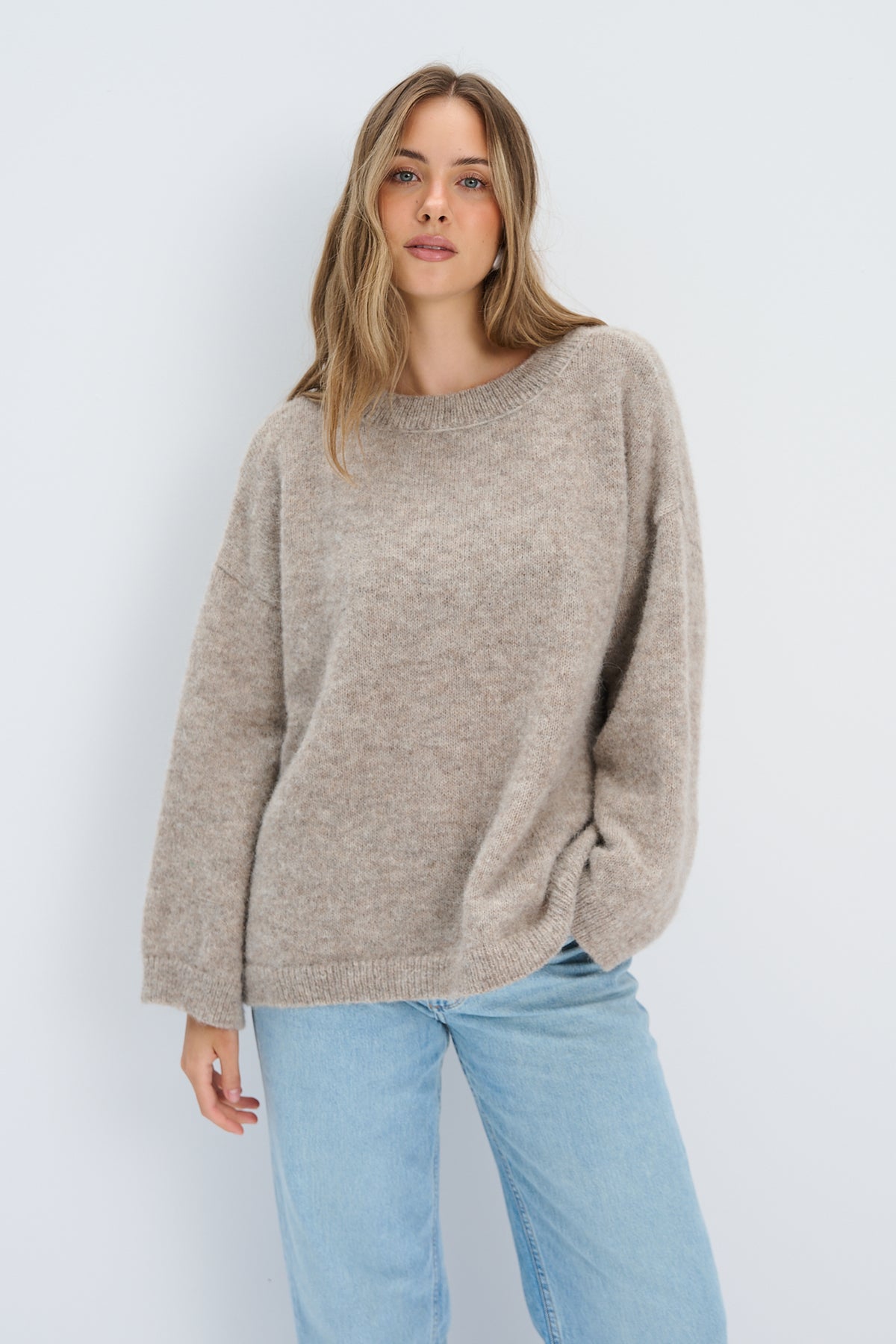 Sweter z wełny alpaki Avalon taupe