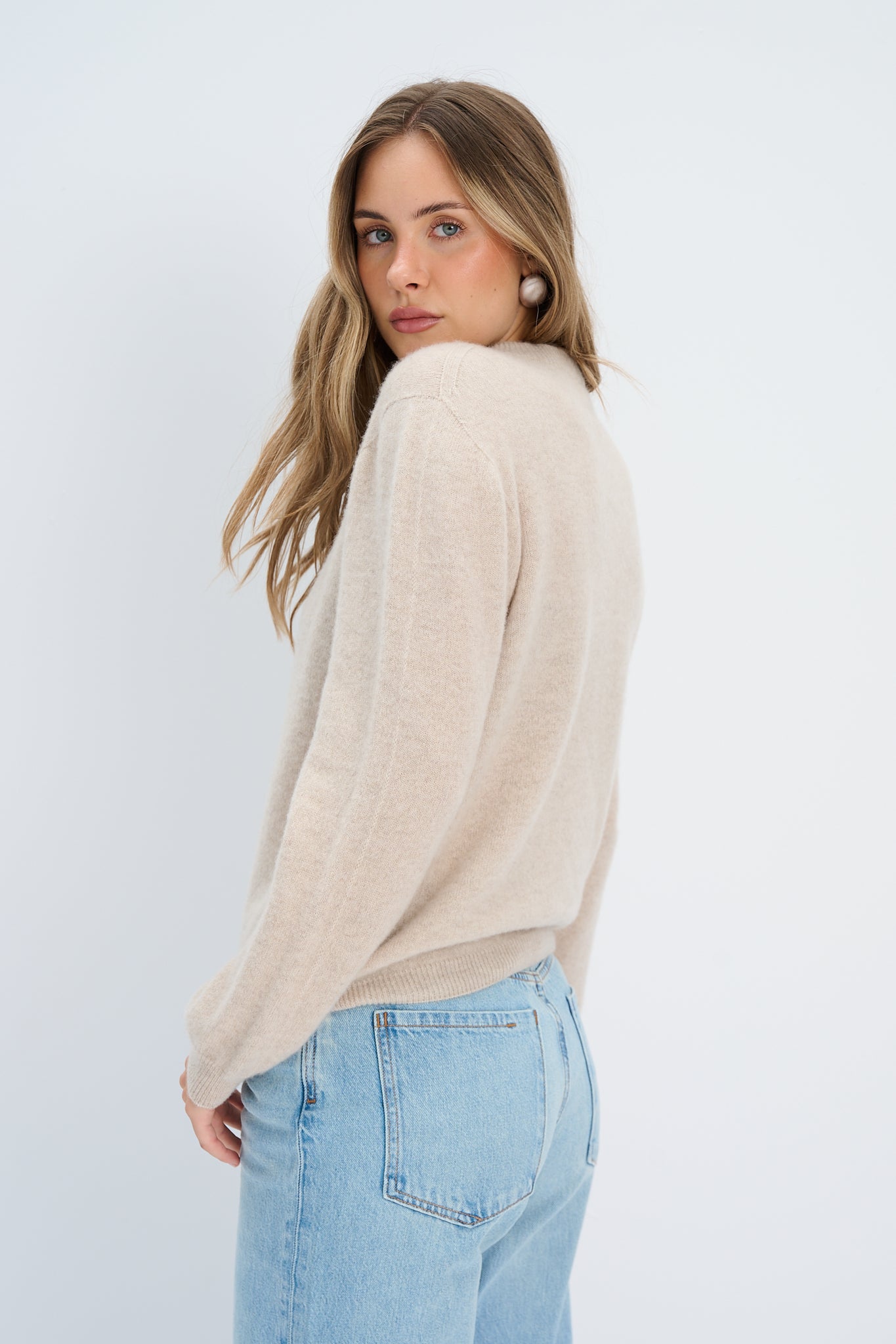 Sweter z kaszmiru CASHMERE PURE FORM beżowy