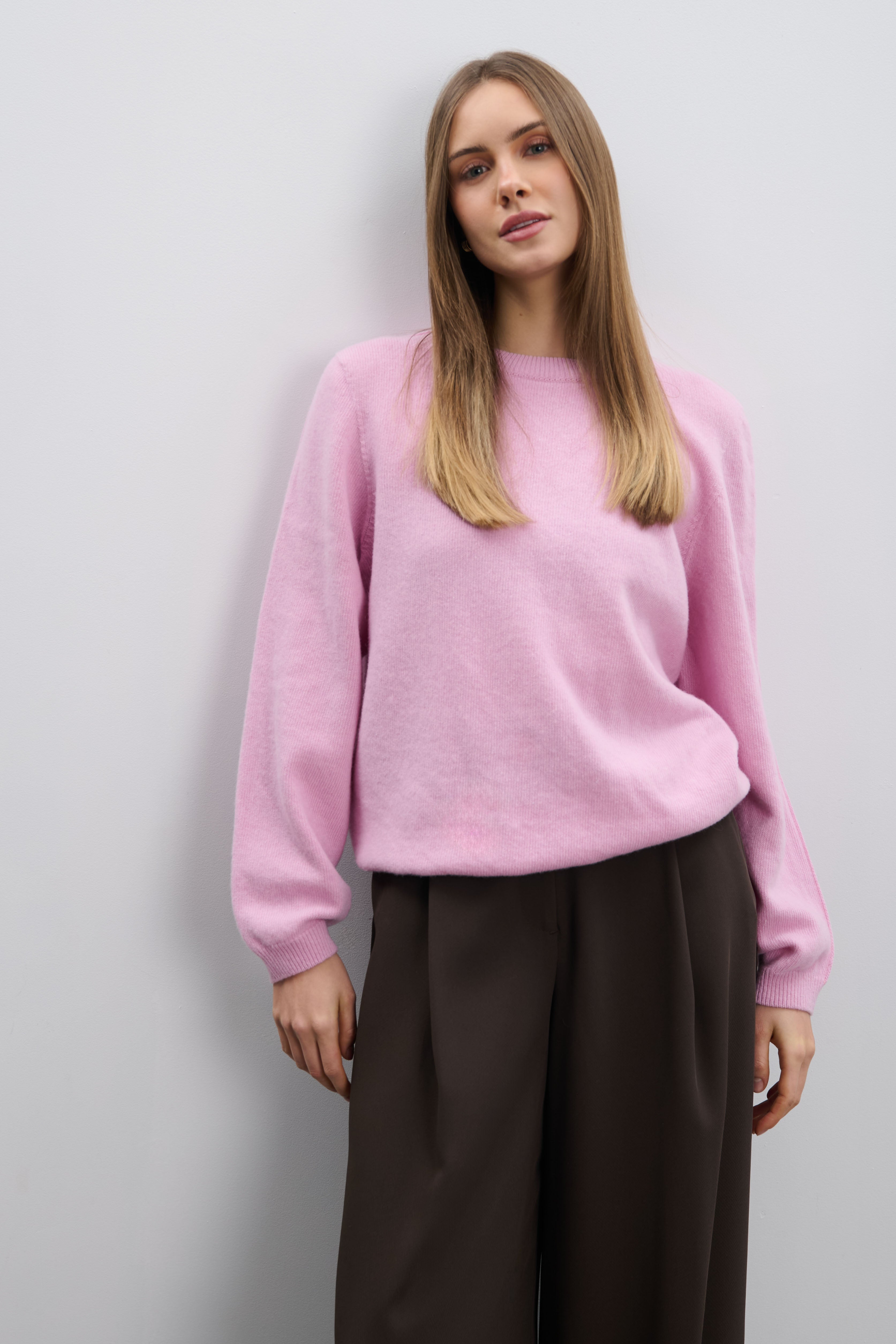 Softscape Pullover aus ecrufarbenem Kaschmir und Merinowolle