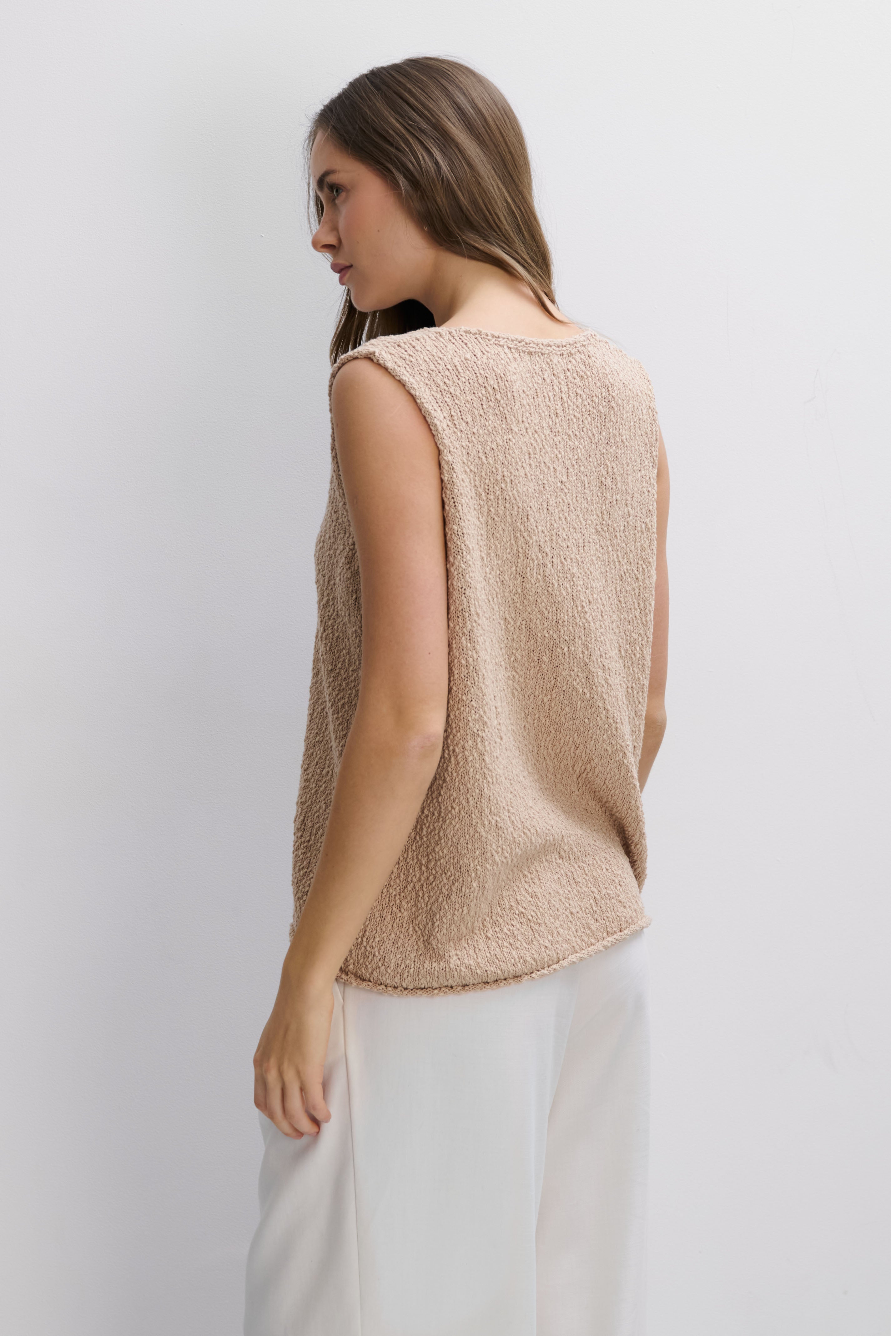 Organic cotton top caramel caramel